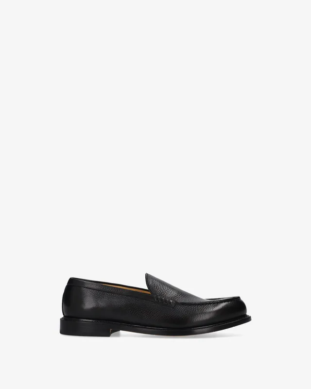Premiata Tumbled Moccasin Mocassin Noir Cuir