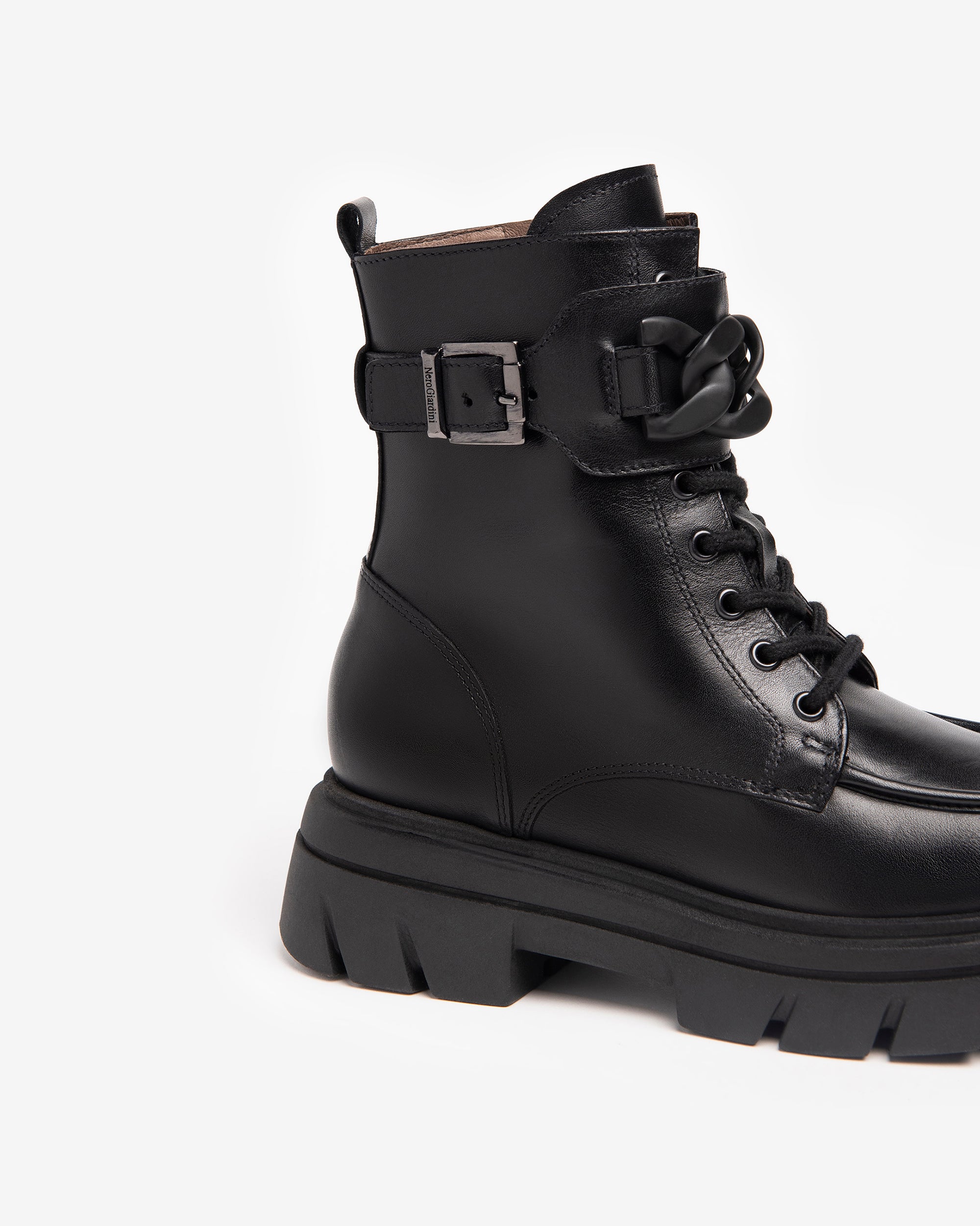 Nero Giardini Combat Boots rangers cuir femme