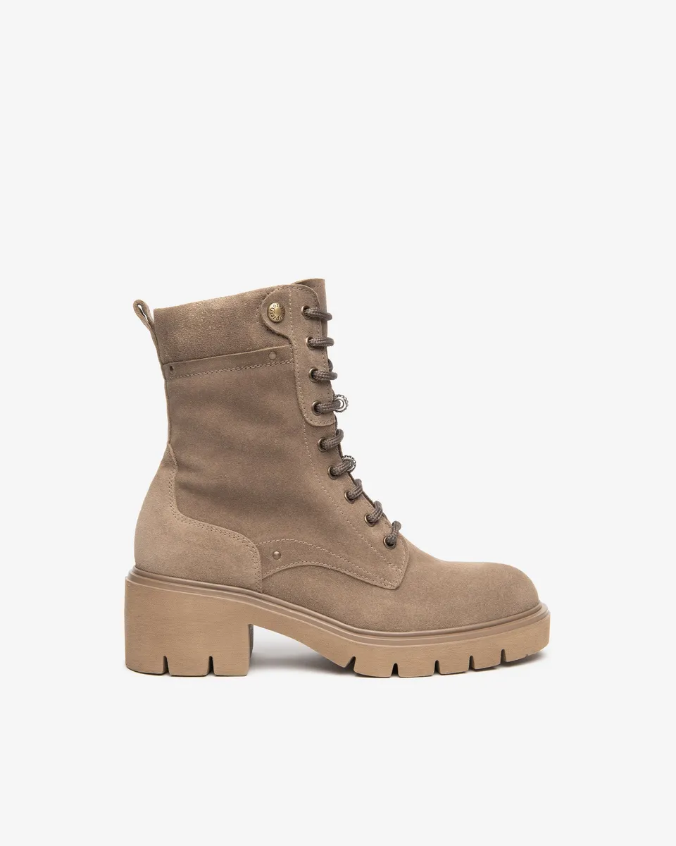 Nero Giardini Combat Boots daim femme talon 60 mm