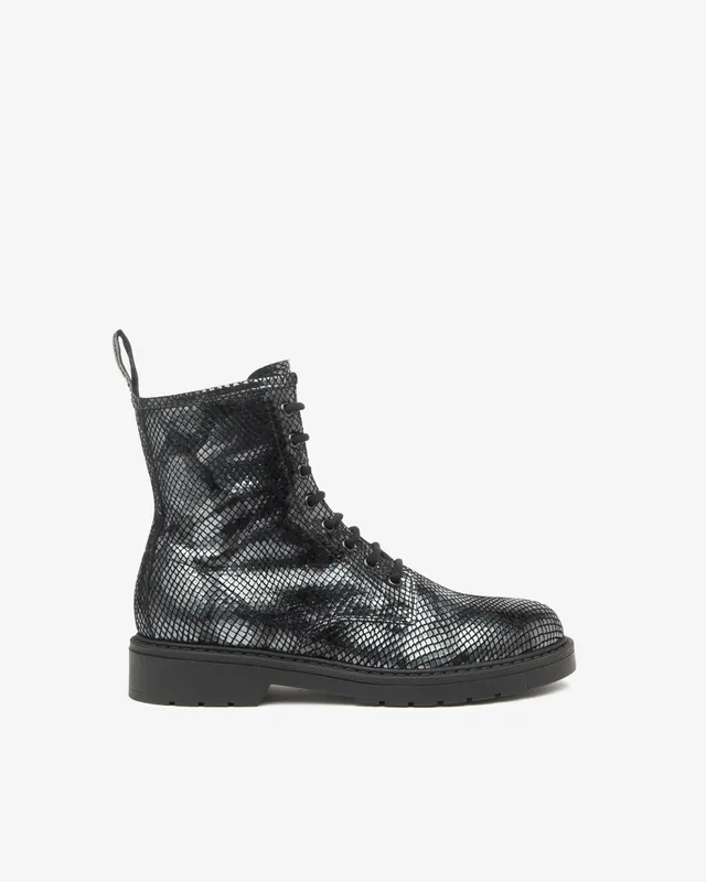 Nero Giardini Combat Boots rangers cuir talon 30 mm