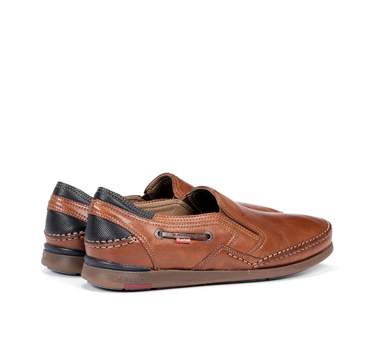 Fluchos Mariner 9883 slip-on homme marron sans lacet