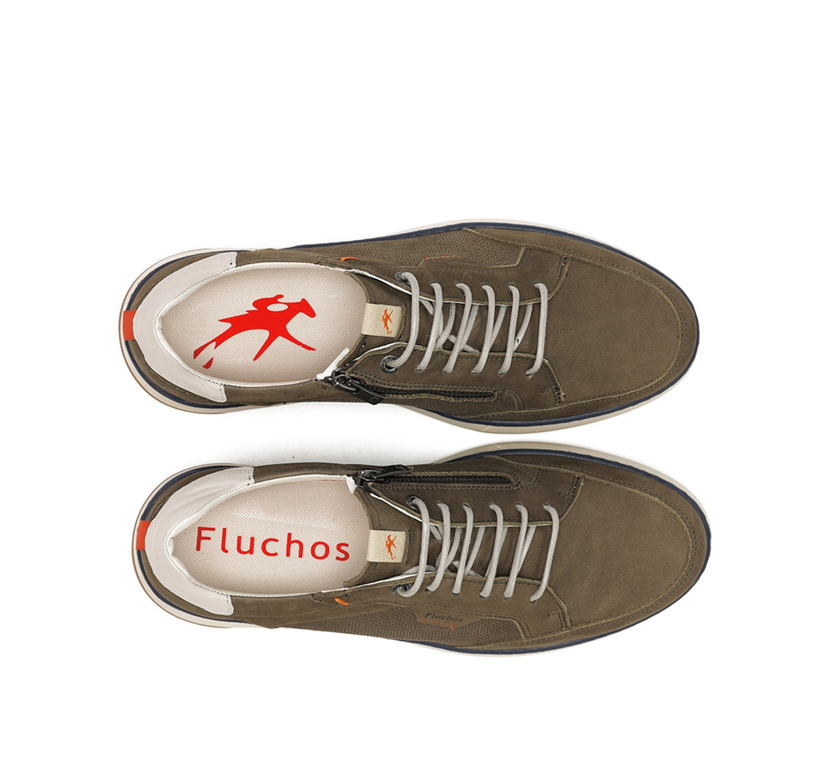 Fluchos Jeff F2211 baskets homme vert cuir