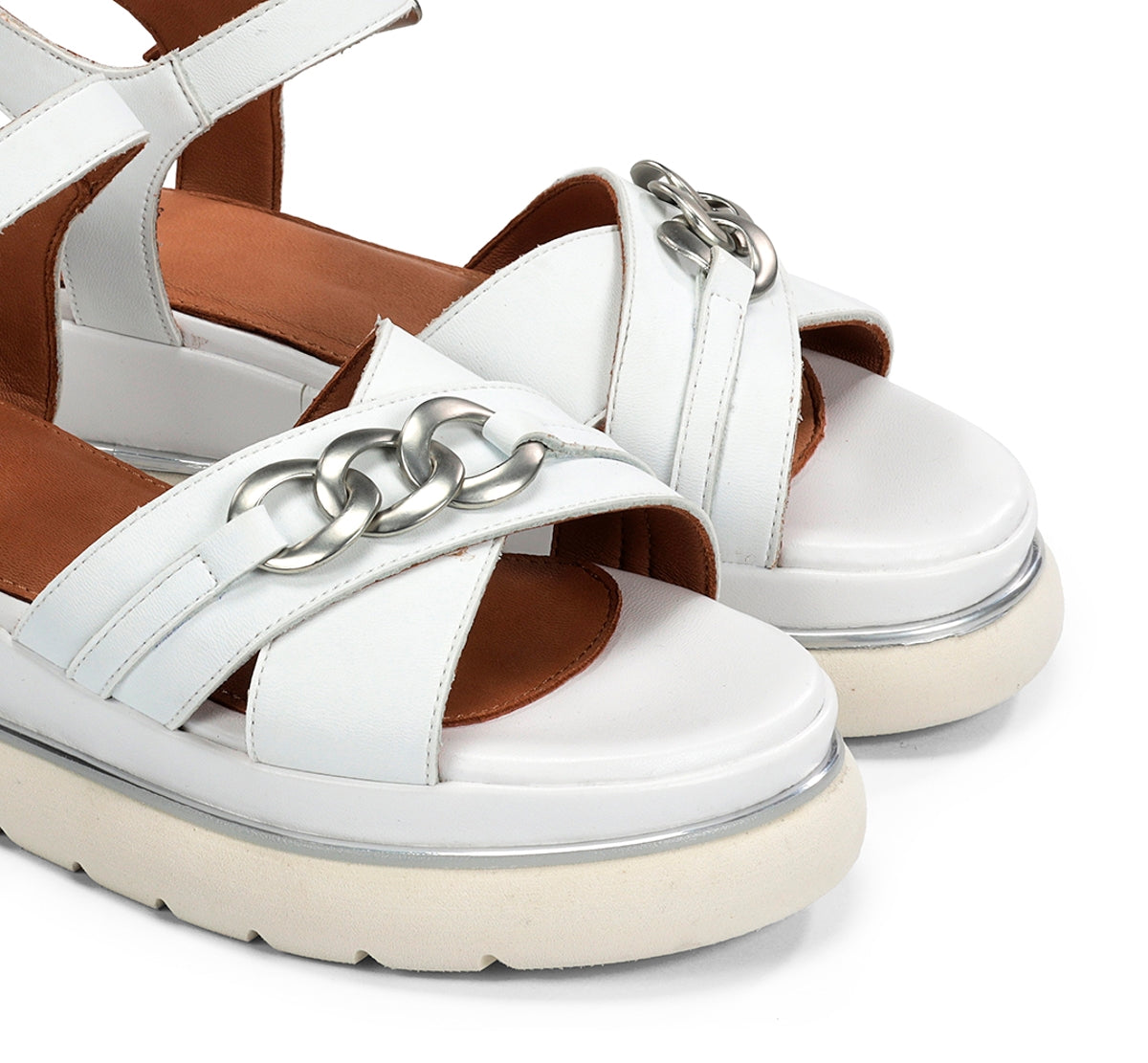 Dorking Nika D9527 sandales femme blanc plateforme