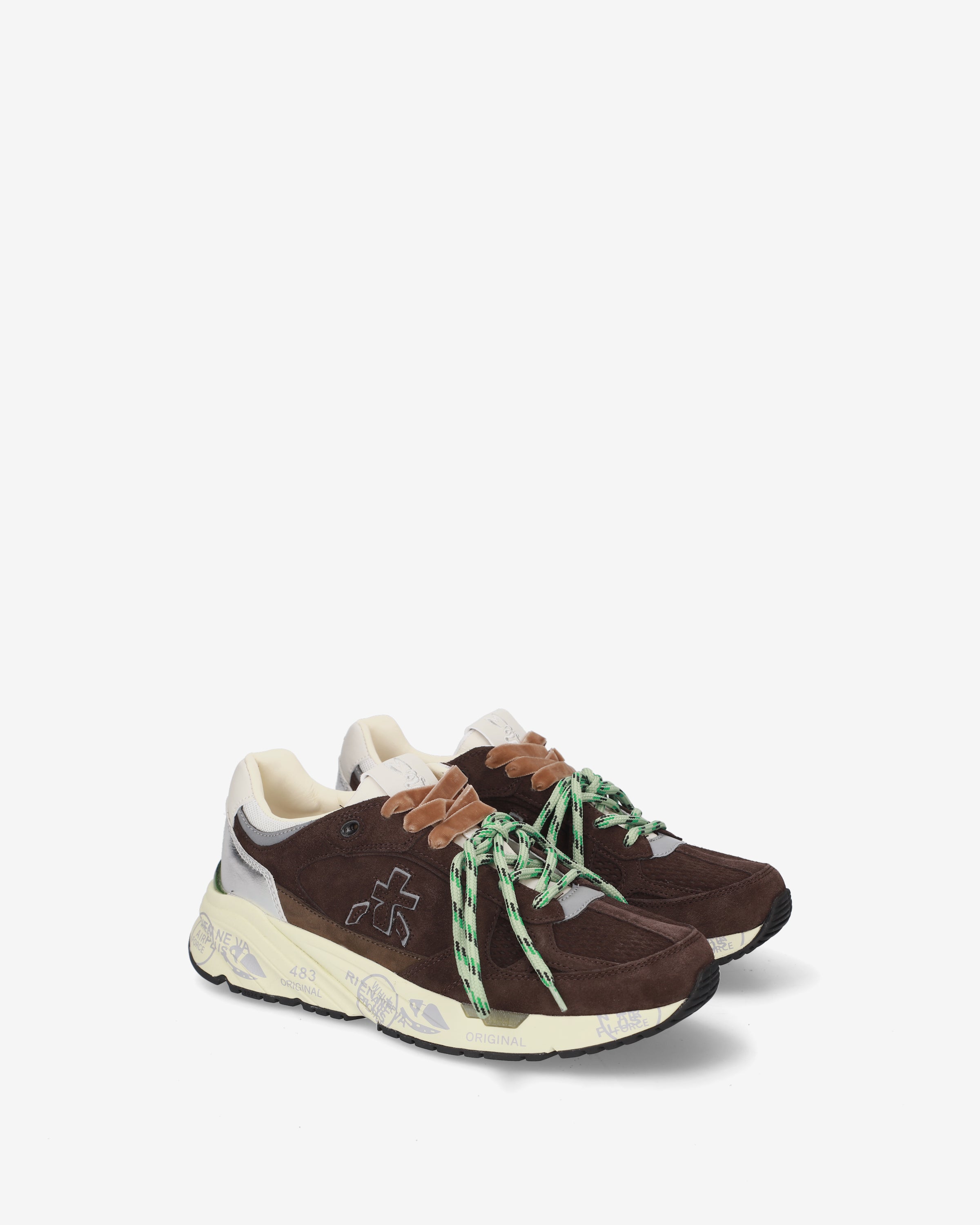 Premiata Mased 8596L sneakers femme marron olive