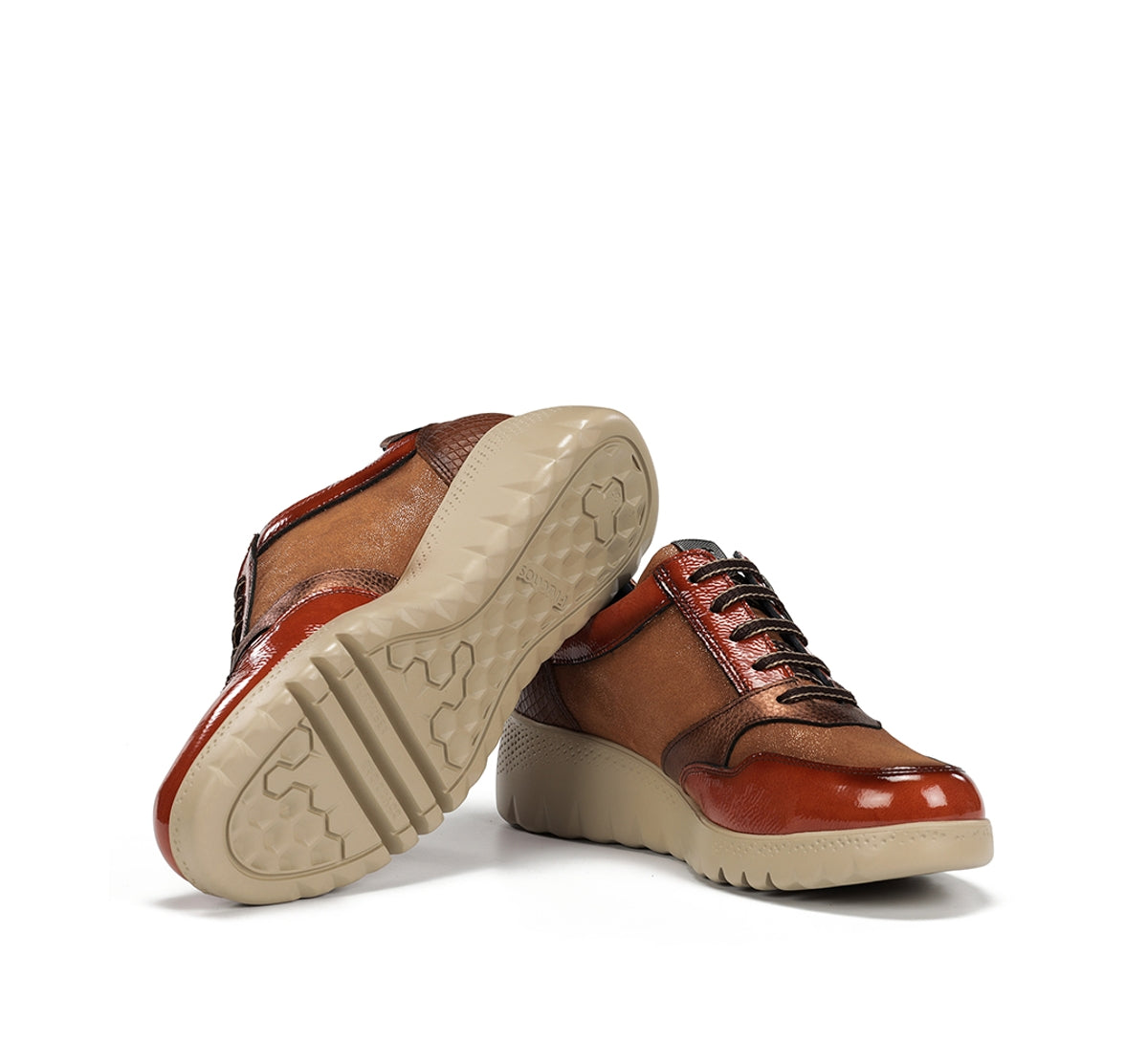 Fluchos Live F2248 baskets femme marron compensées