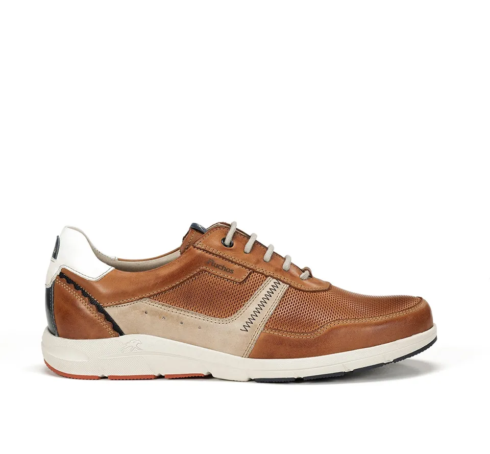 Fluchos Kai F1991 baskets homme marron cuir large