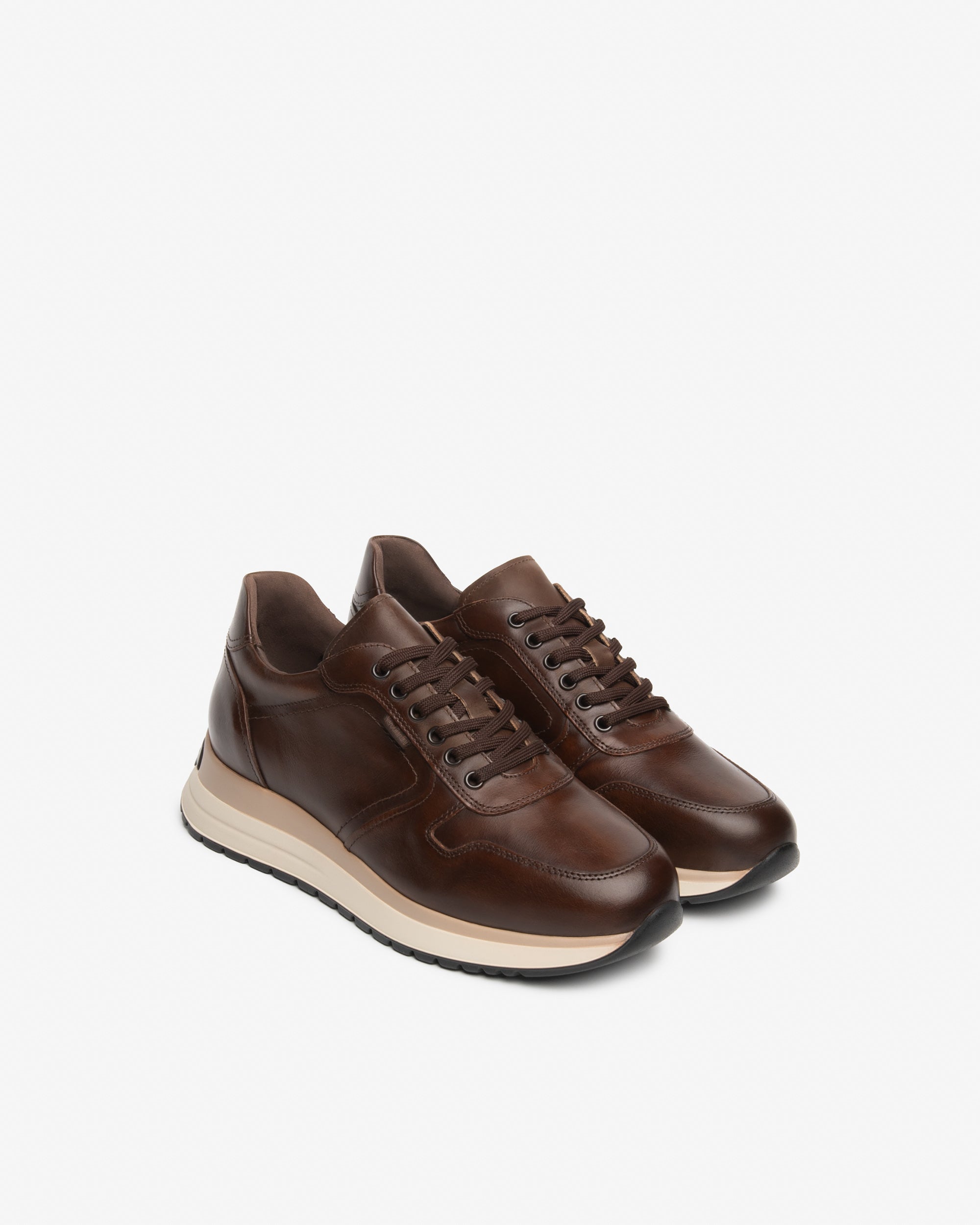 Nero Giardini Sneakers baskets cuir homme lacets