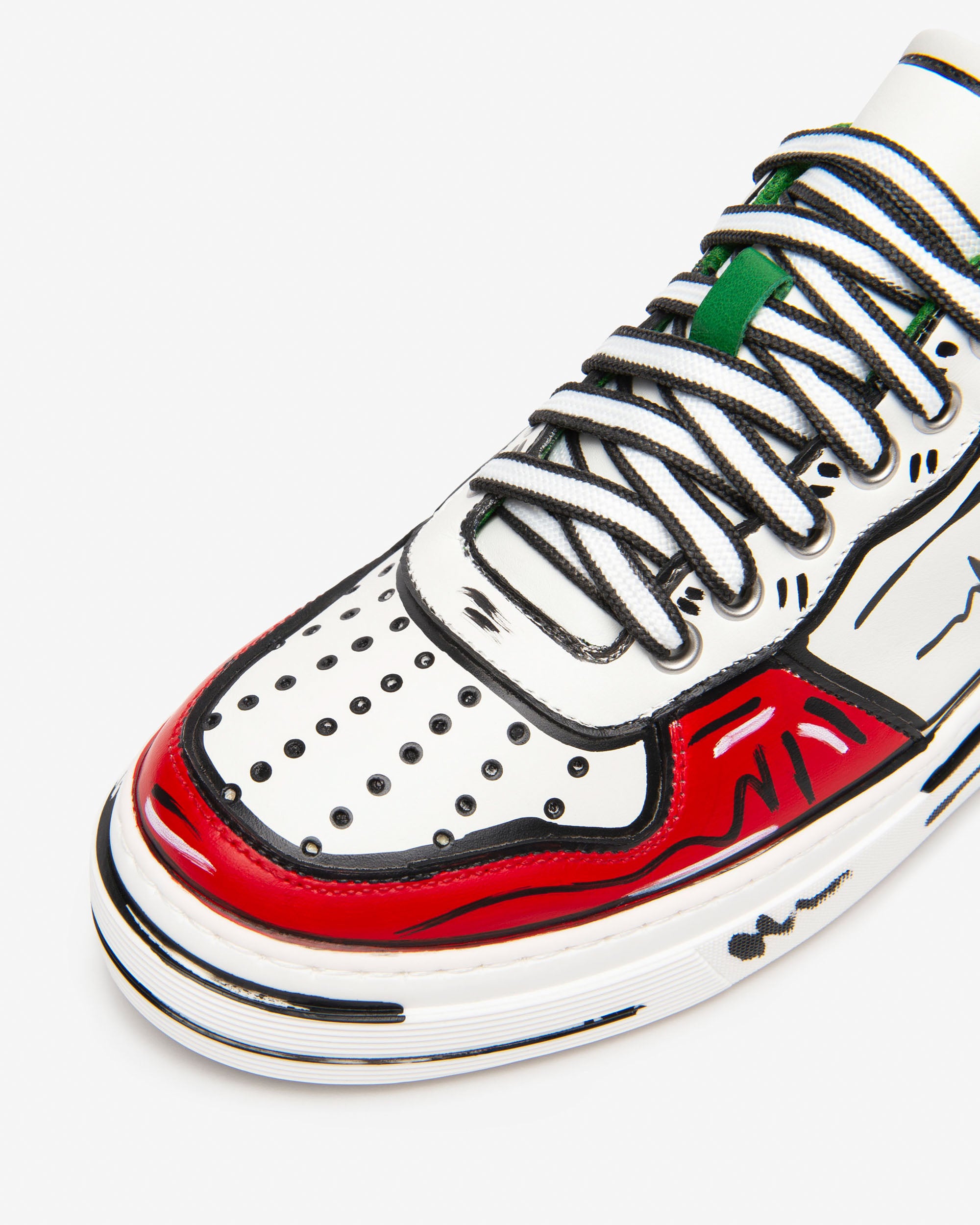 Nero Giardini Sneakers baskets cuir femme drapeau Italie