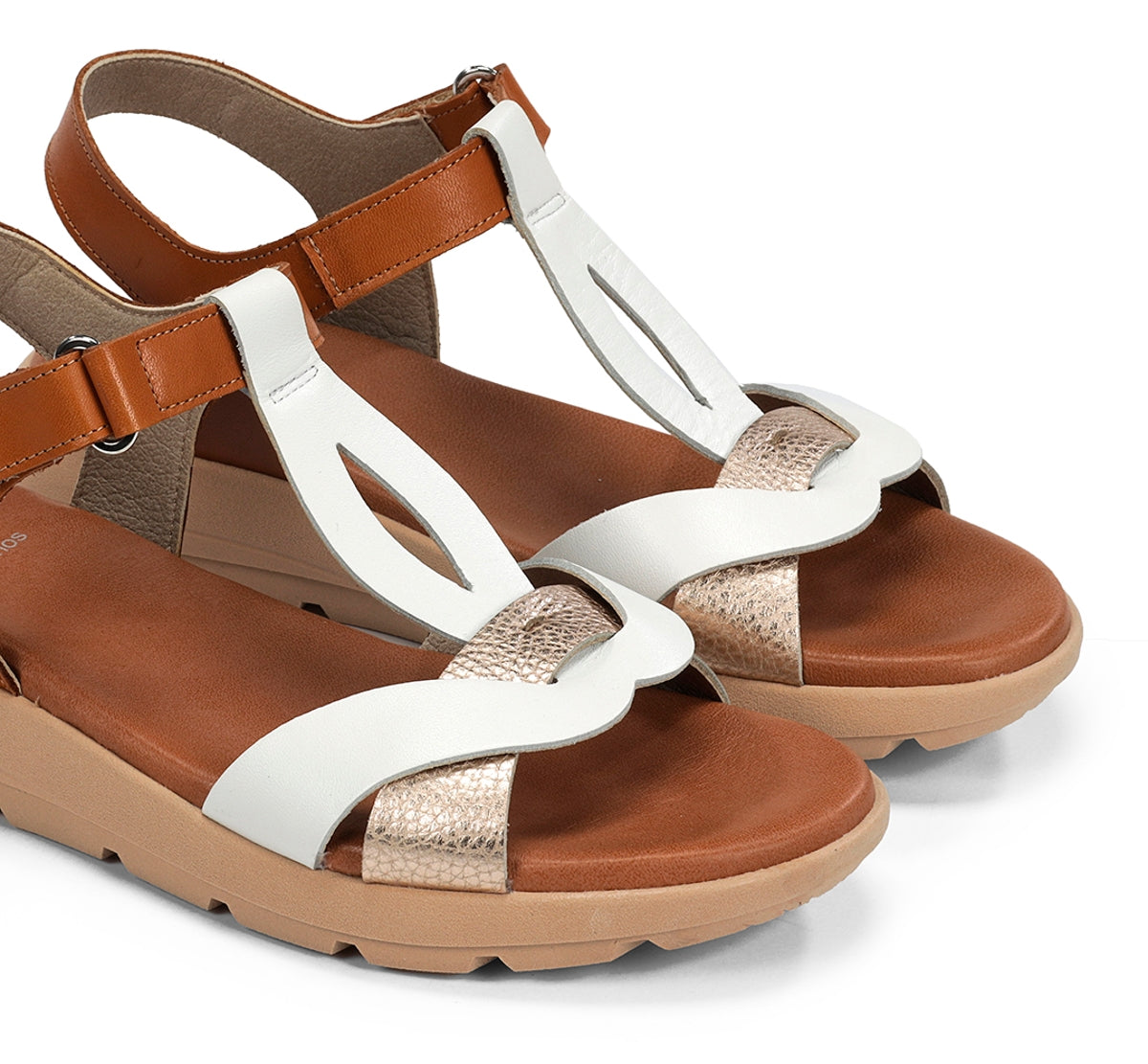 Dorking Gandia D9466 sandales femme blanc boucle