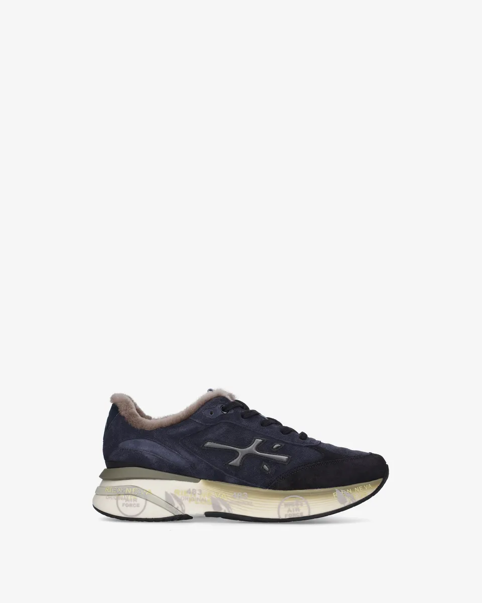 Premiata Moerun 7776M Sneakers Bleu Nuit Fourrée