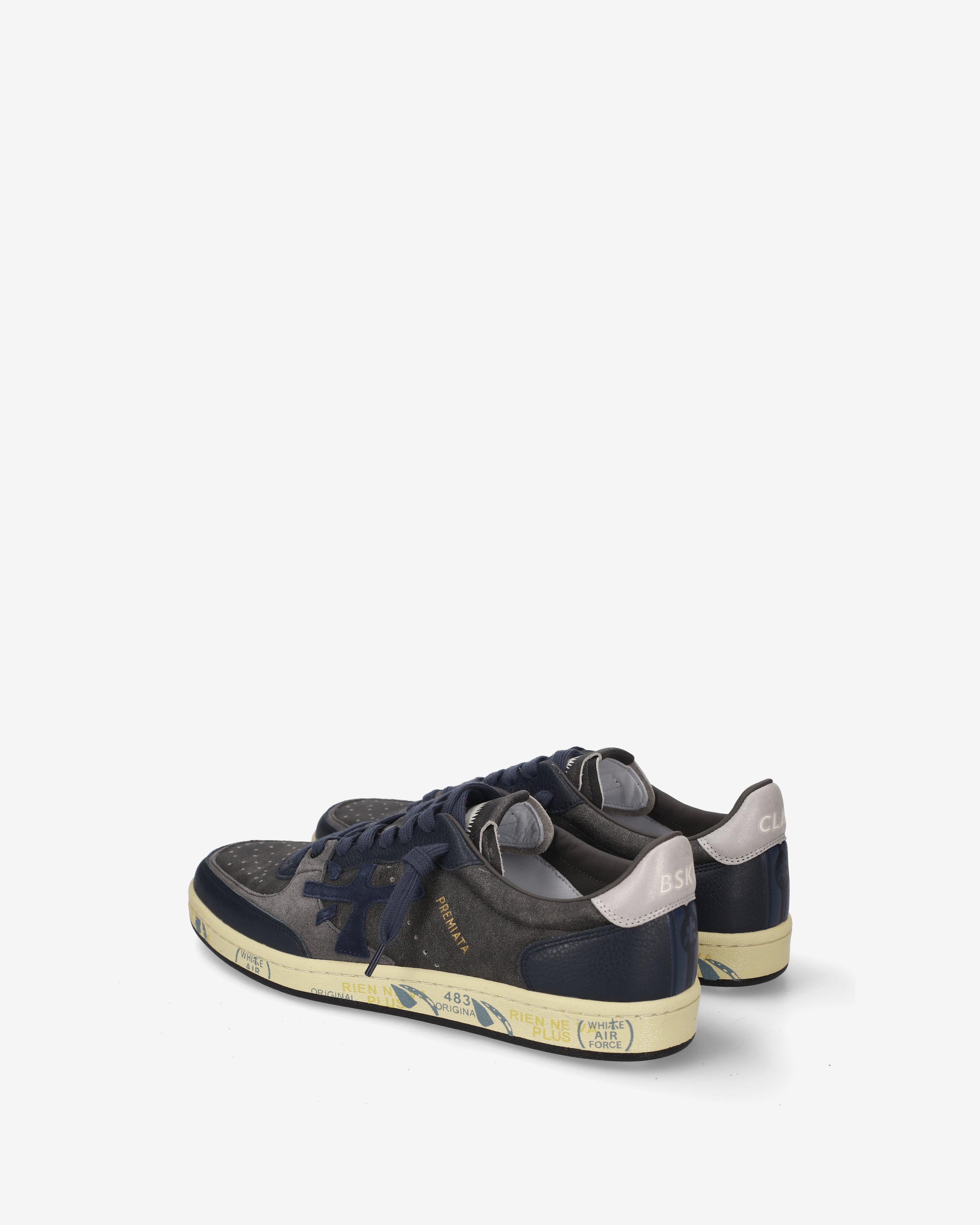 Premiata Bskt Clay 8444 baskets gris marine homme