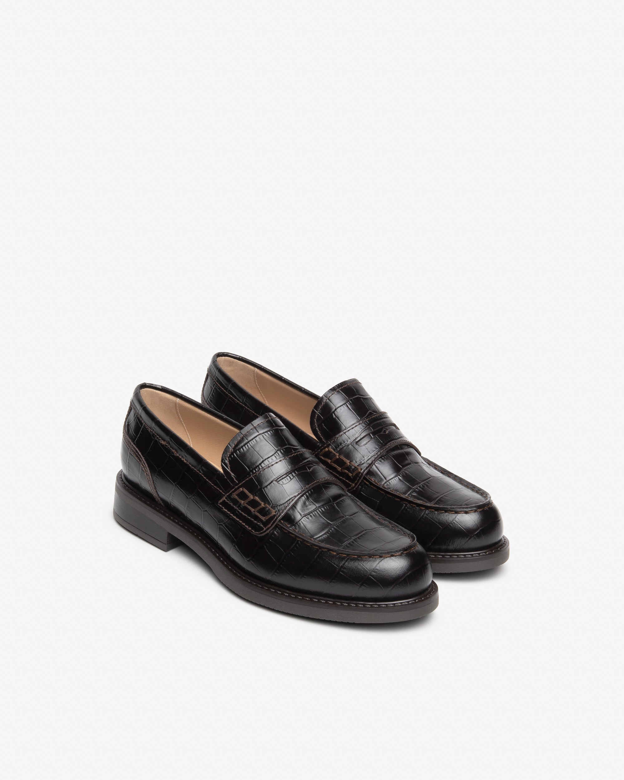 Nero Giardini Loafers mocassins femme cuir croco