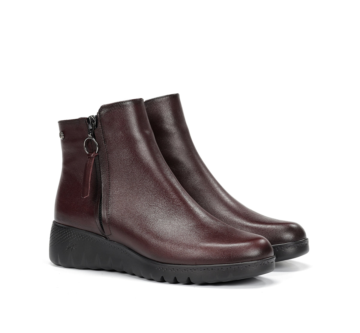 Fluchos Live F2100 bottines femme bordeaux compensées