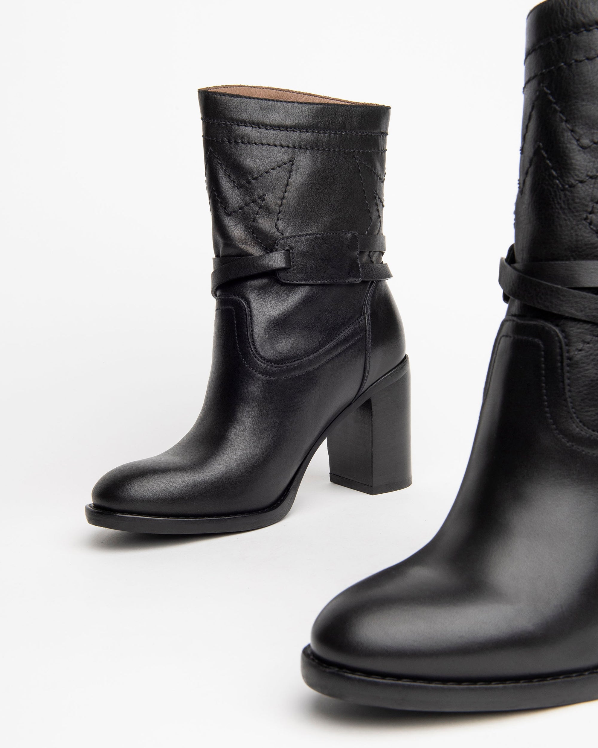 Nero Giardini Ankle Boots santiag cuir femme talon 8,5 cm