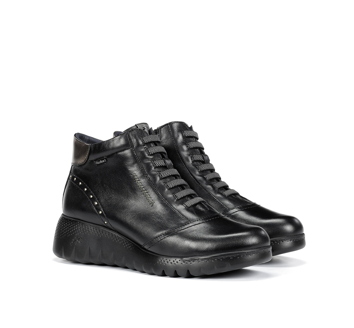 Fluchos Botines Live F2246 bottine noir cuir femme