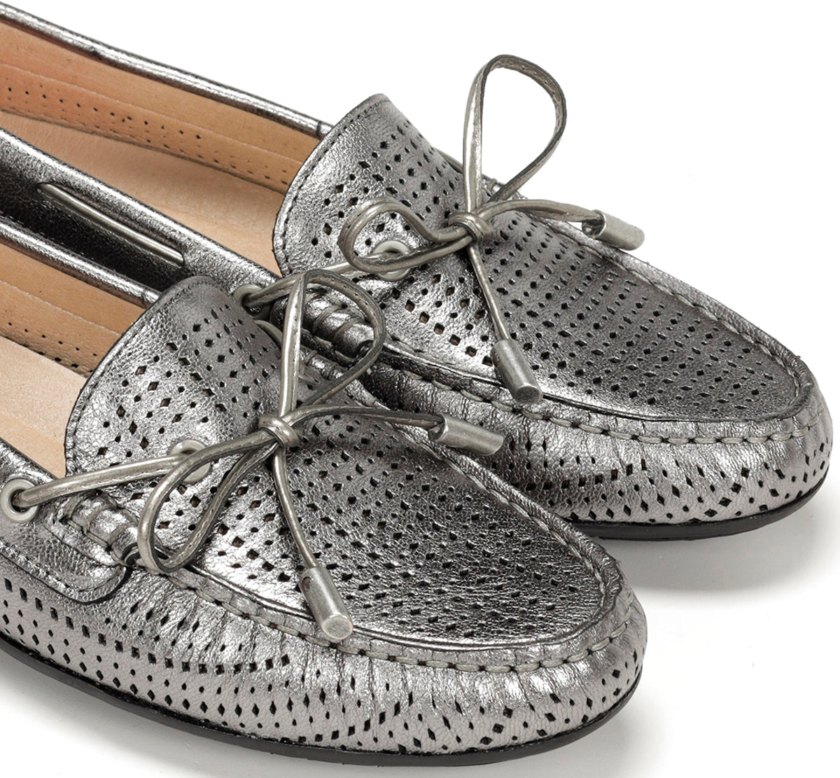 Fluchos Bruni F1428 mocassin argent cuir femme