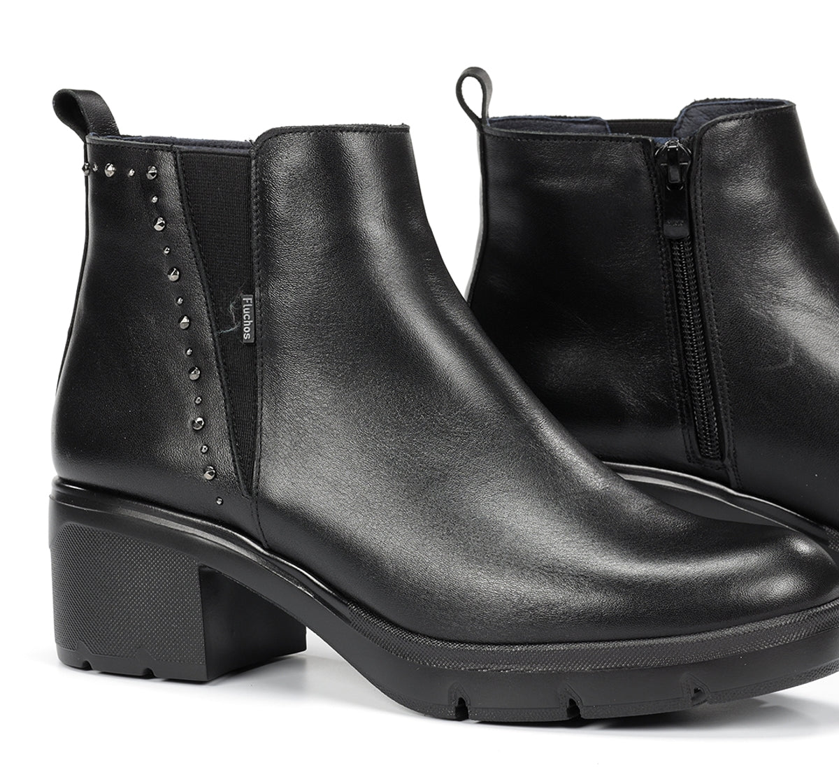 Fluchos Fugaz F2109 bottines femme noir talon track