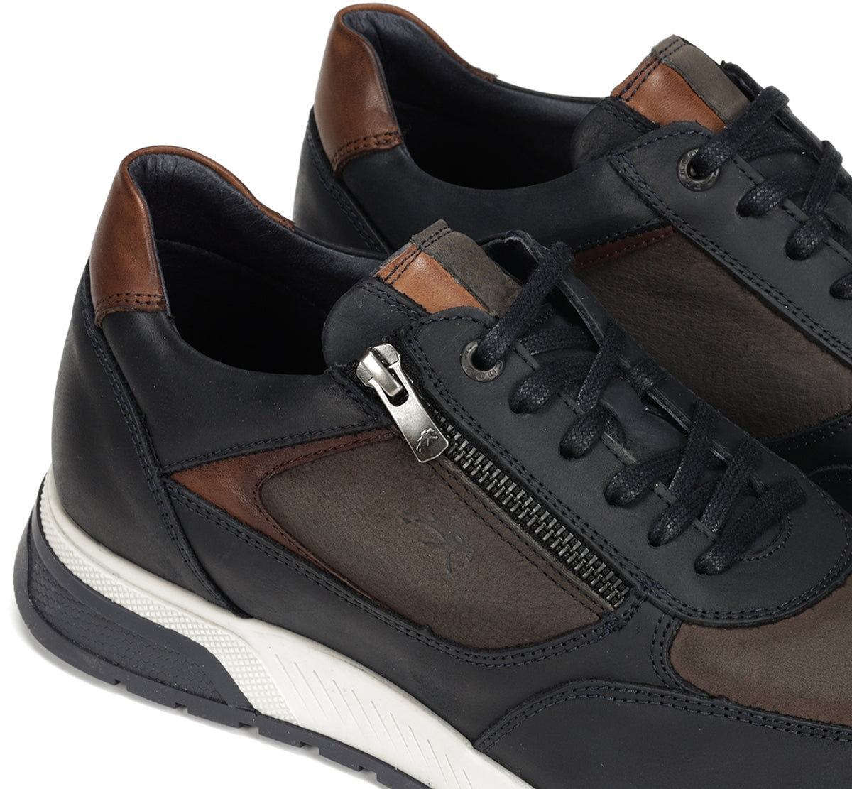 Fluchos Louis F1603 baskets homme bleu cuir