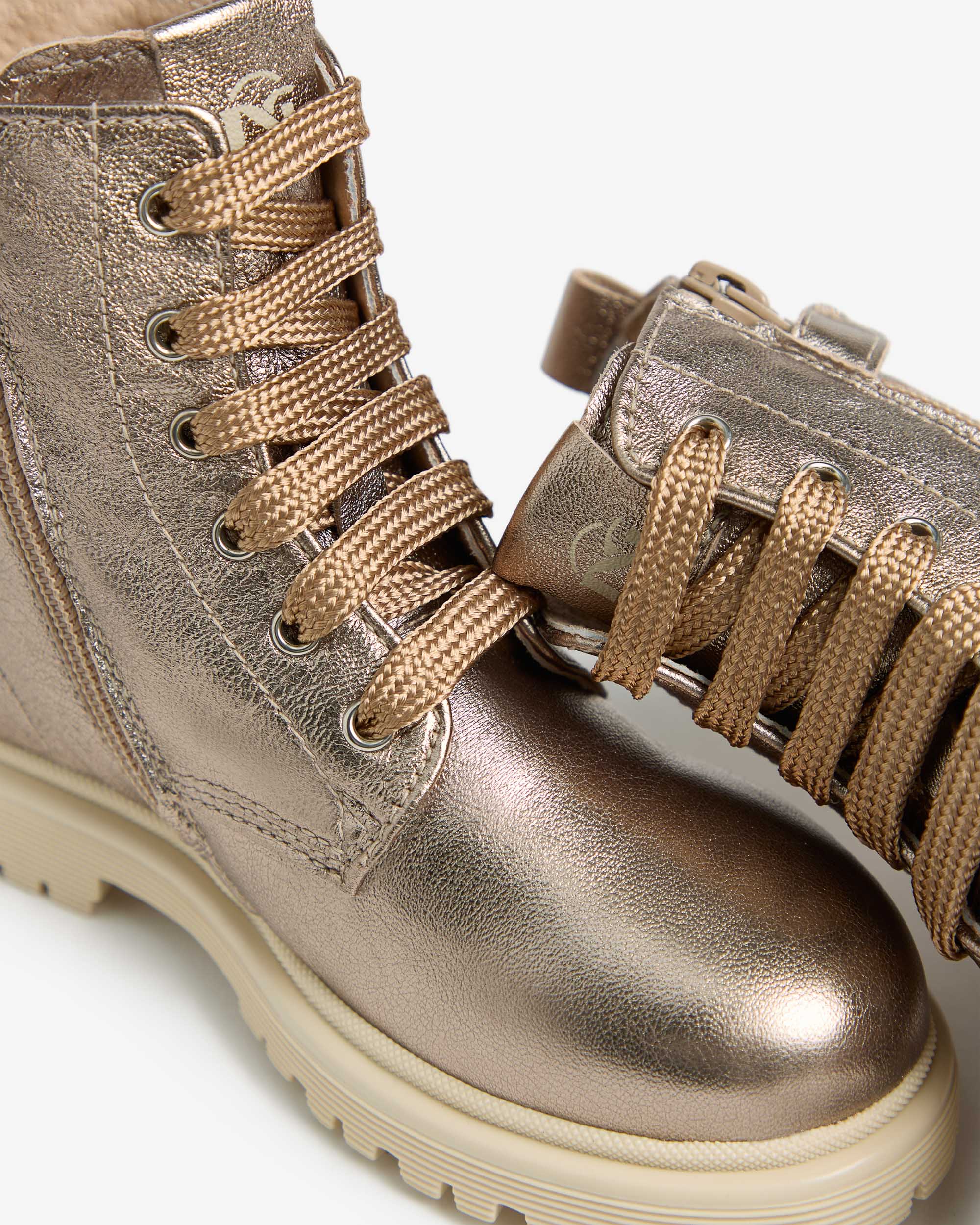 Nero Giardini Combat Boots Bottes Cuir Fille Lacets