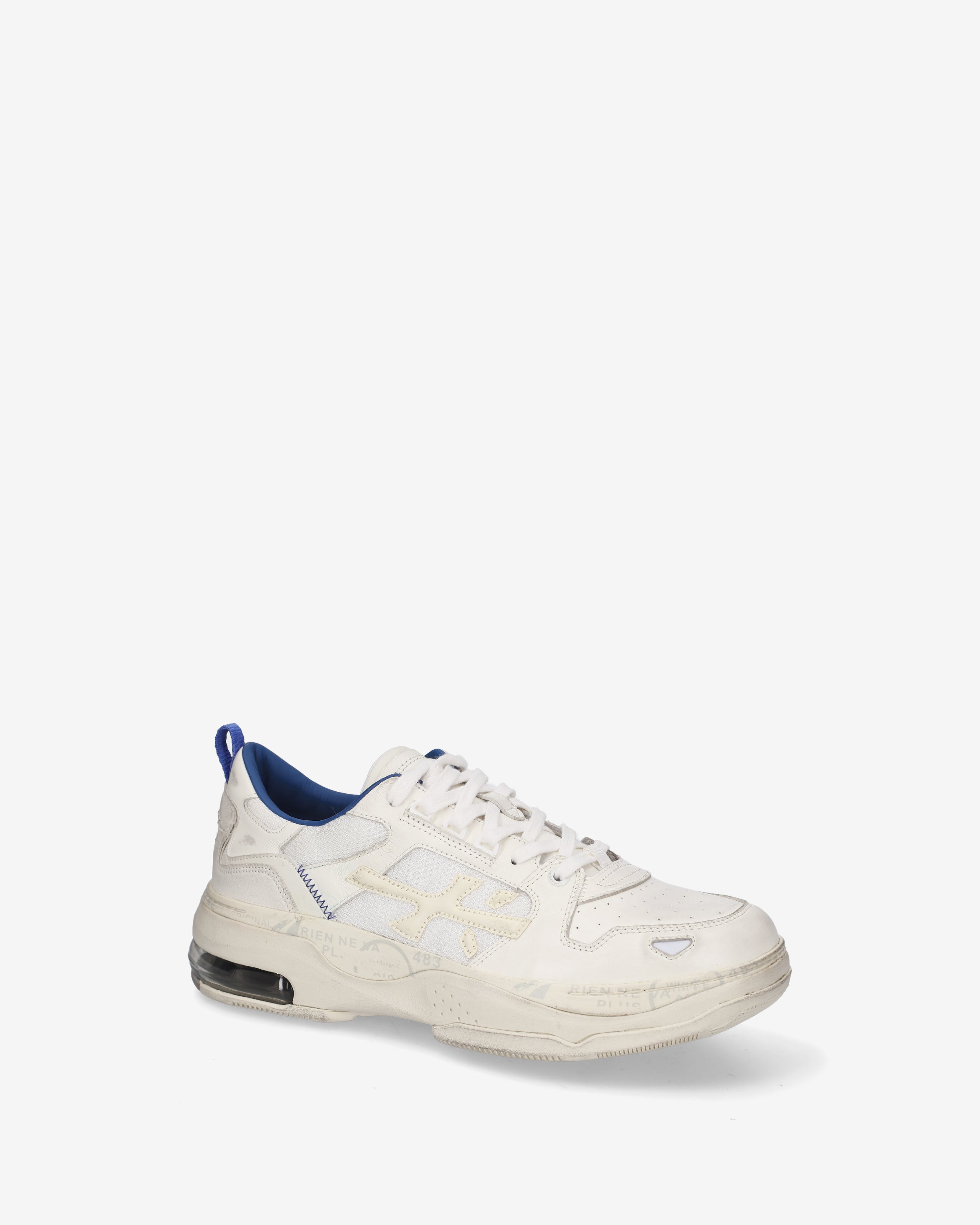 Premiata Drake 522 baskets homme blanc cuir mesh