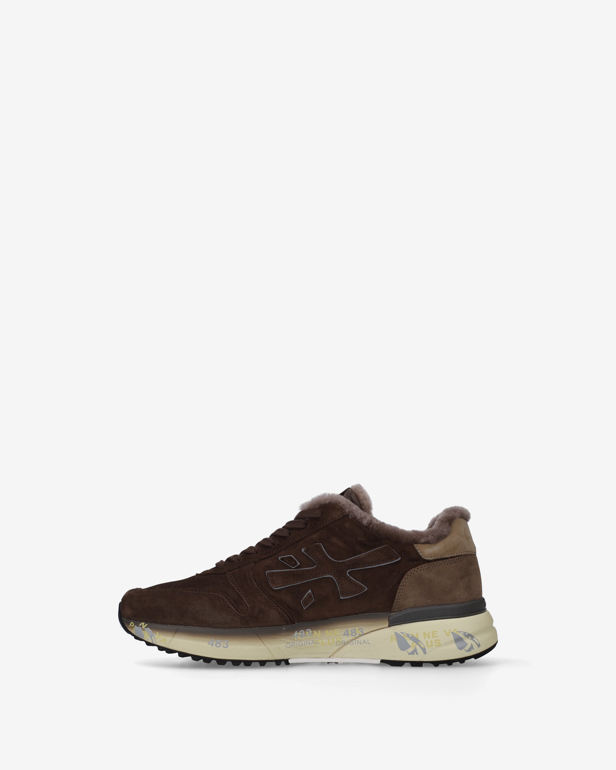 Premiata Mick 7898m baskets daim marron foncé