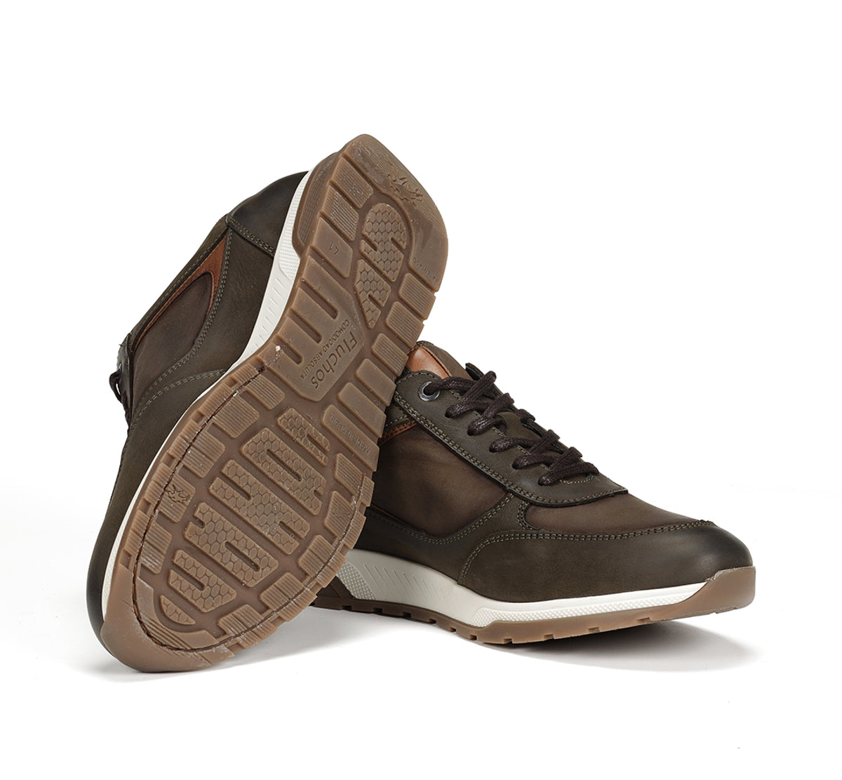 Fluchos Louis F1603 baskets vert homme cuir