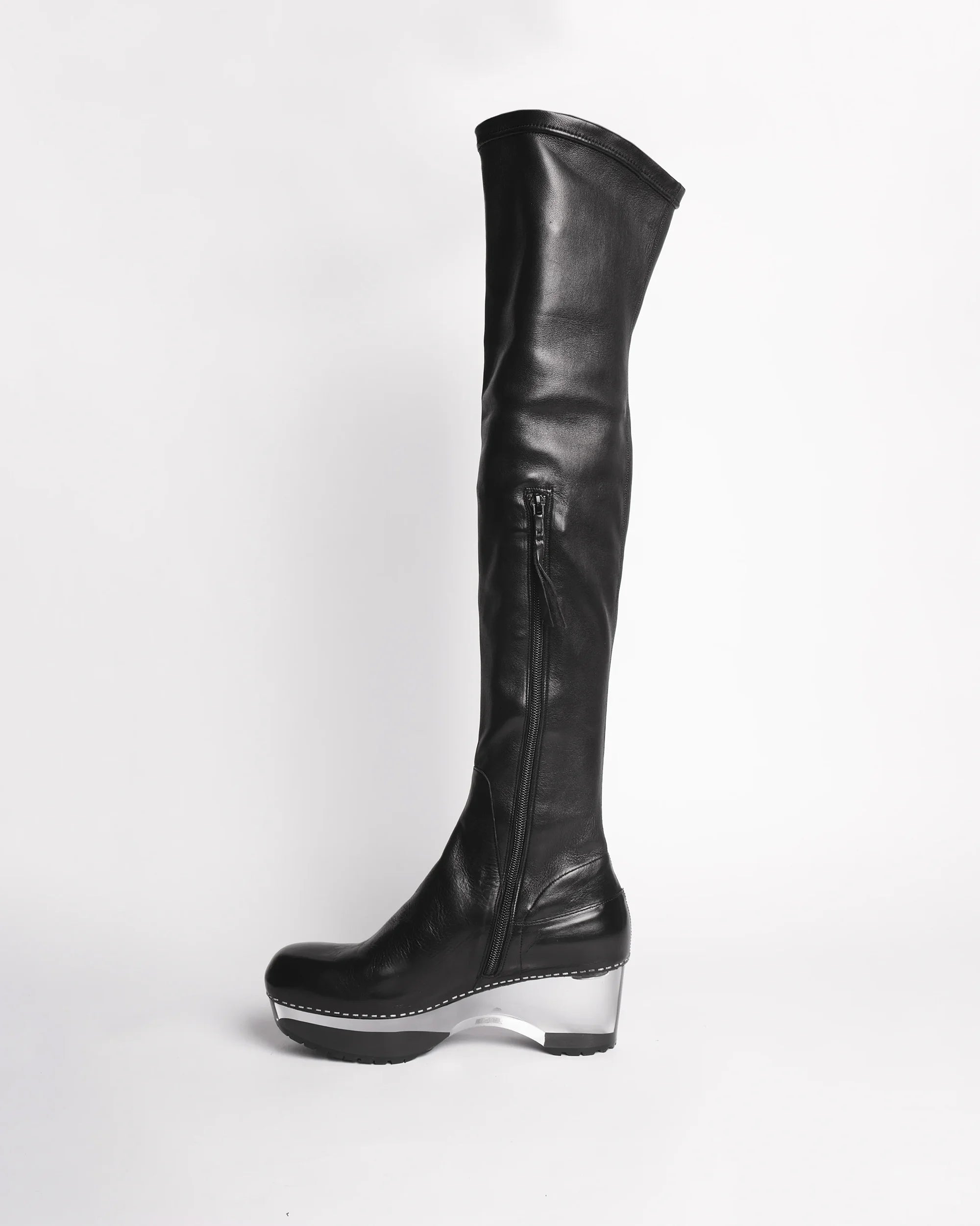 Premiata Scultura 012 Bottes Cuir Femme Pointure 38 Talon Transparent