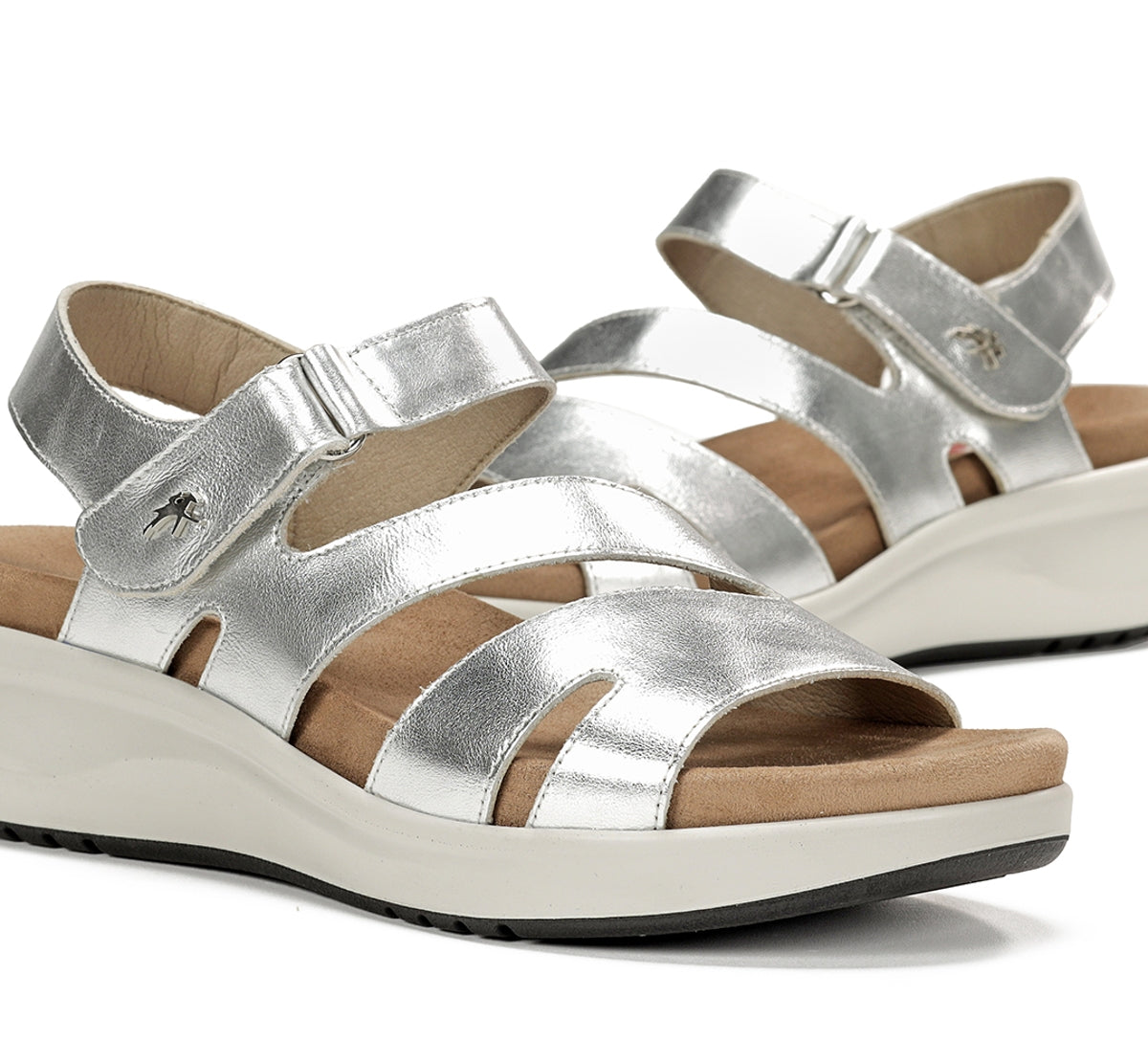 Fluchos Yagon F1478 Sandales Femme Argenté Cuir