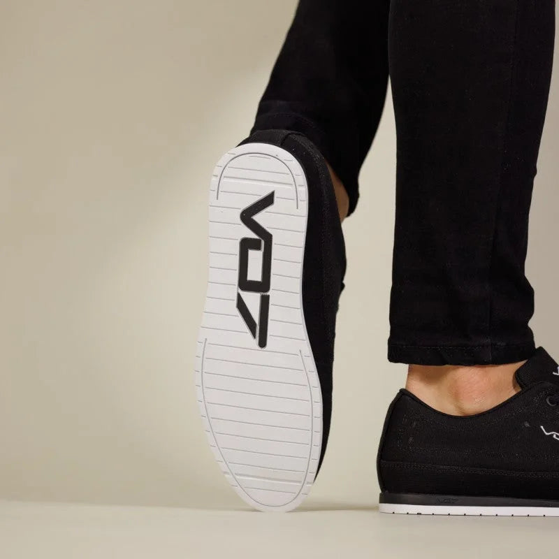 VO7 Yacht BW sneaker homme toile noire semelle blanche