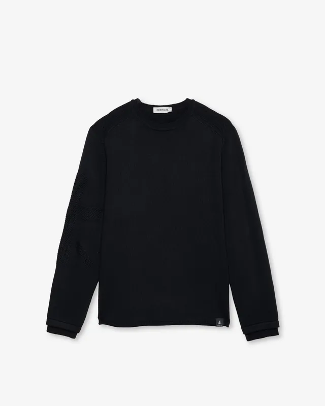 Premiata pull col rond noir homme tricot