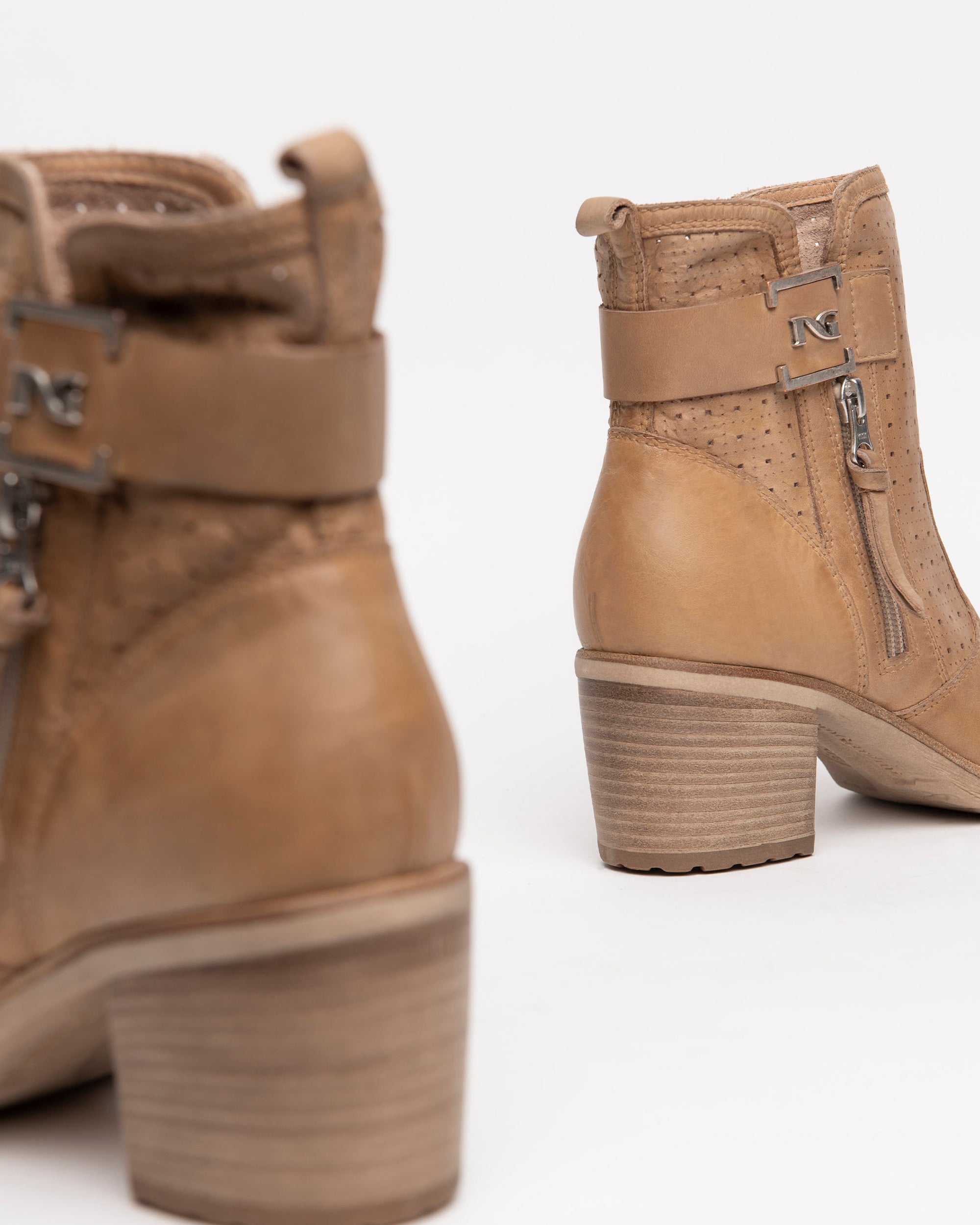 Nero Giardini Ankle Boots bottines cuir talon 6,5 cm zip