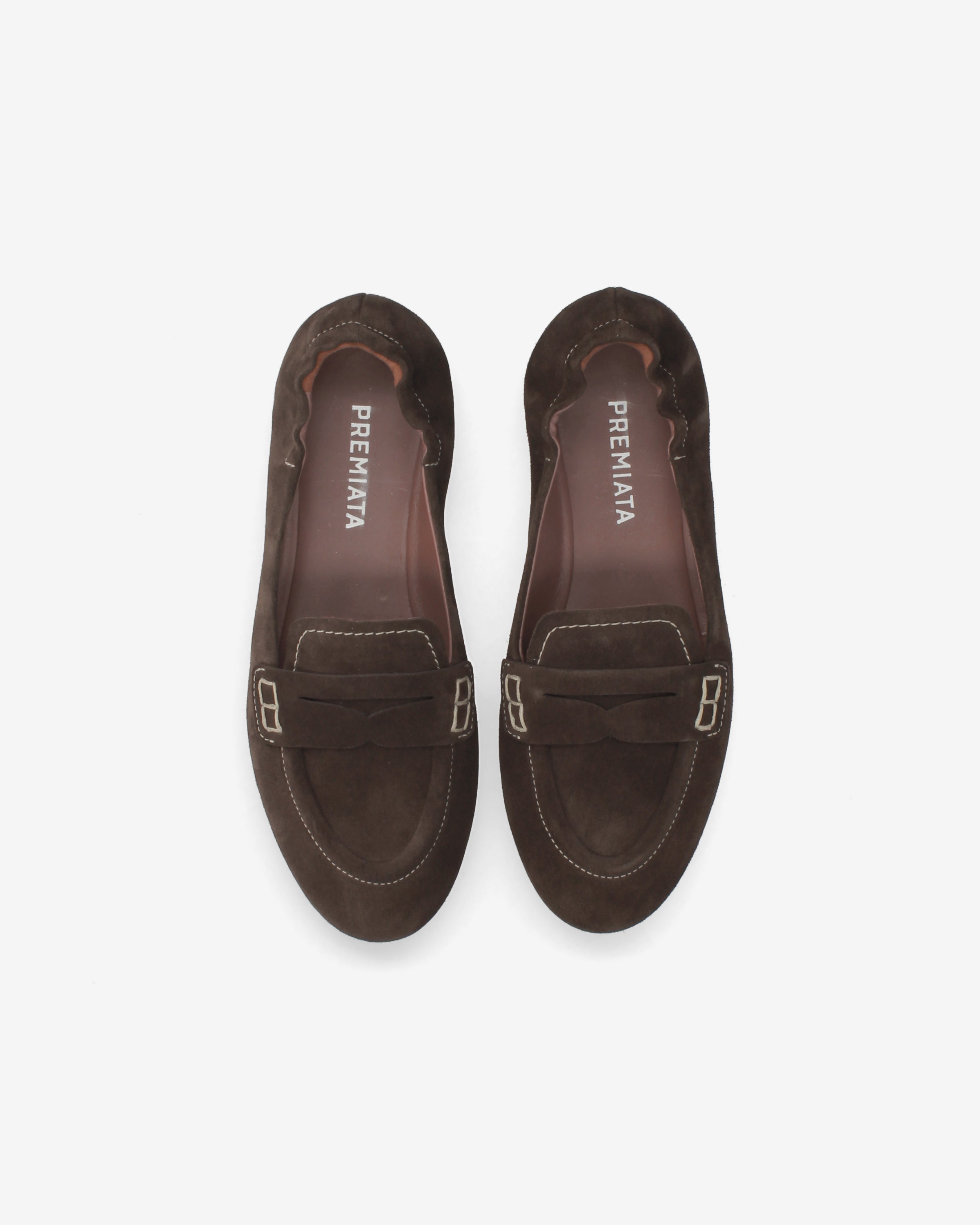 Premiata Pocket Suede mocassins mocha cuir femme