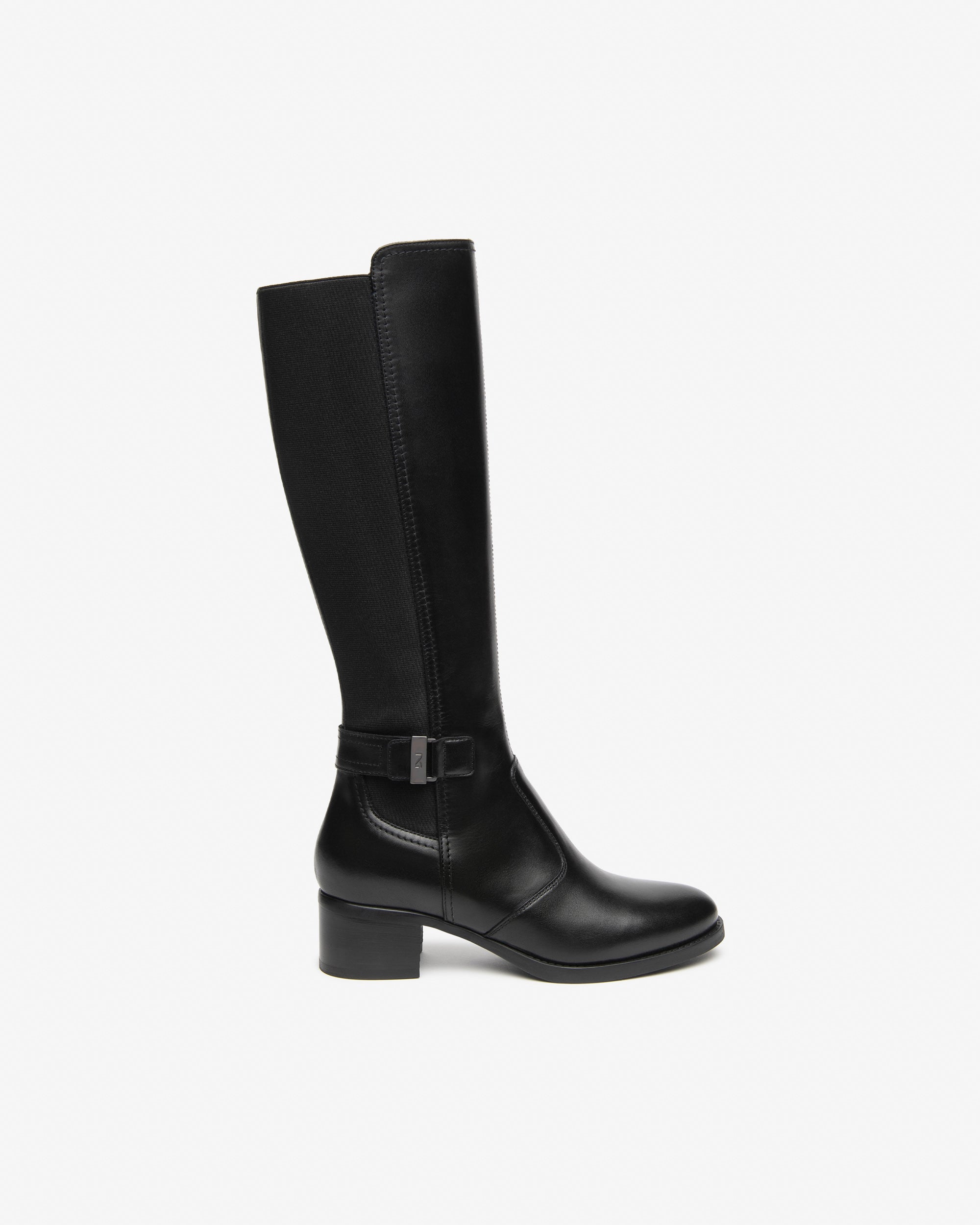 Nero Giardini Boots bottes cuir tissu femme talon 40