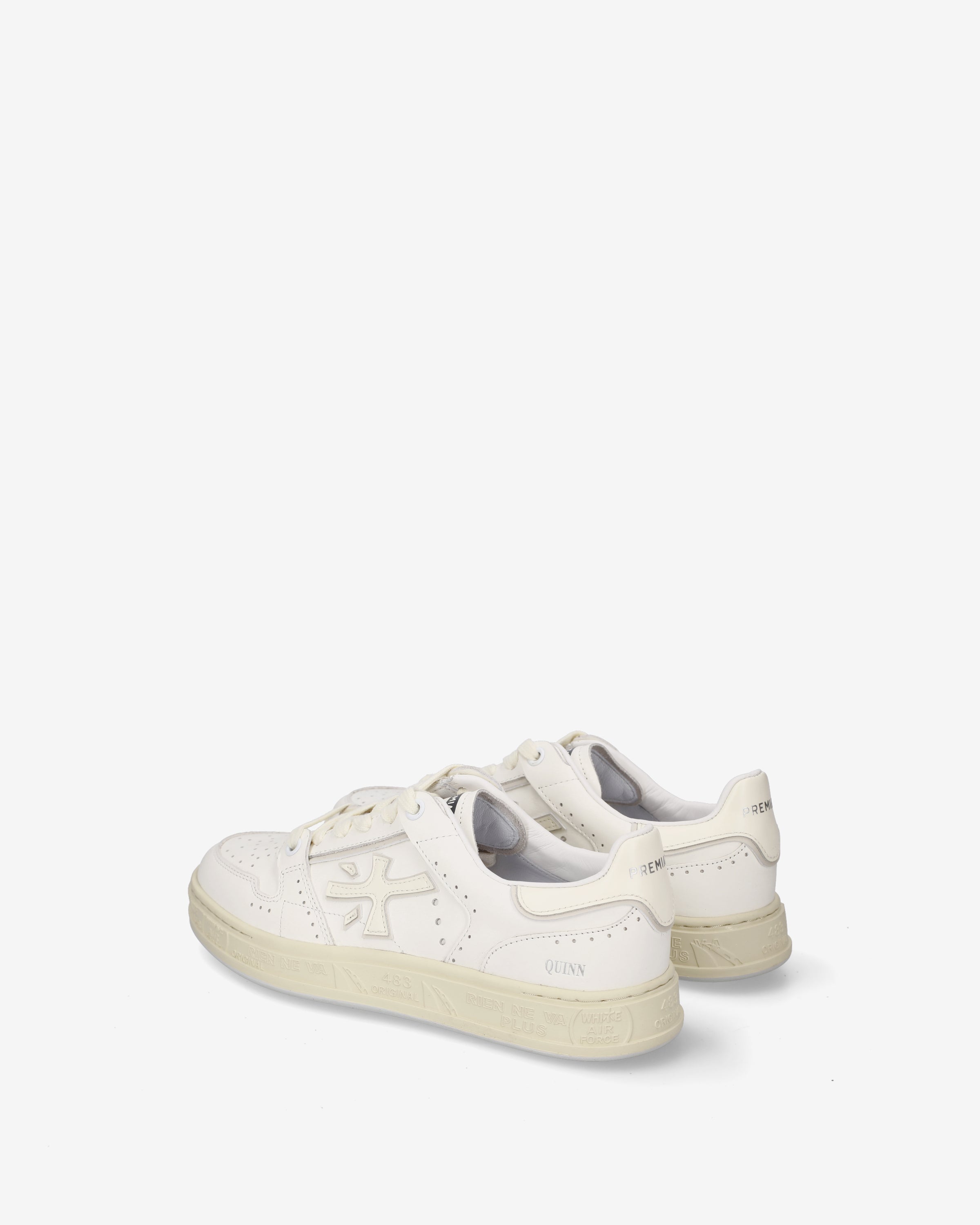 Premiata Quinnd 8215 sneakers cuir blanc argent femme