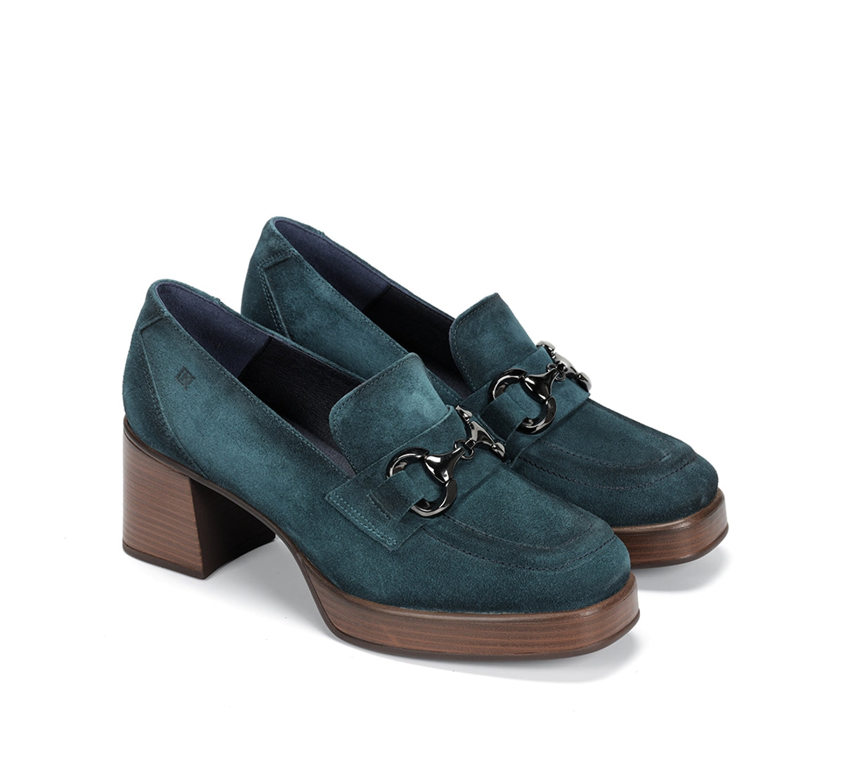 Dorking by Fluchos Cristel D9155 mocassins femme bleus plateforme
