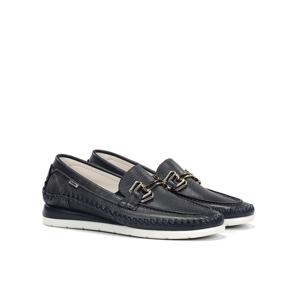 Fluchos Sella F2141 mocassin femme bleu compensé