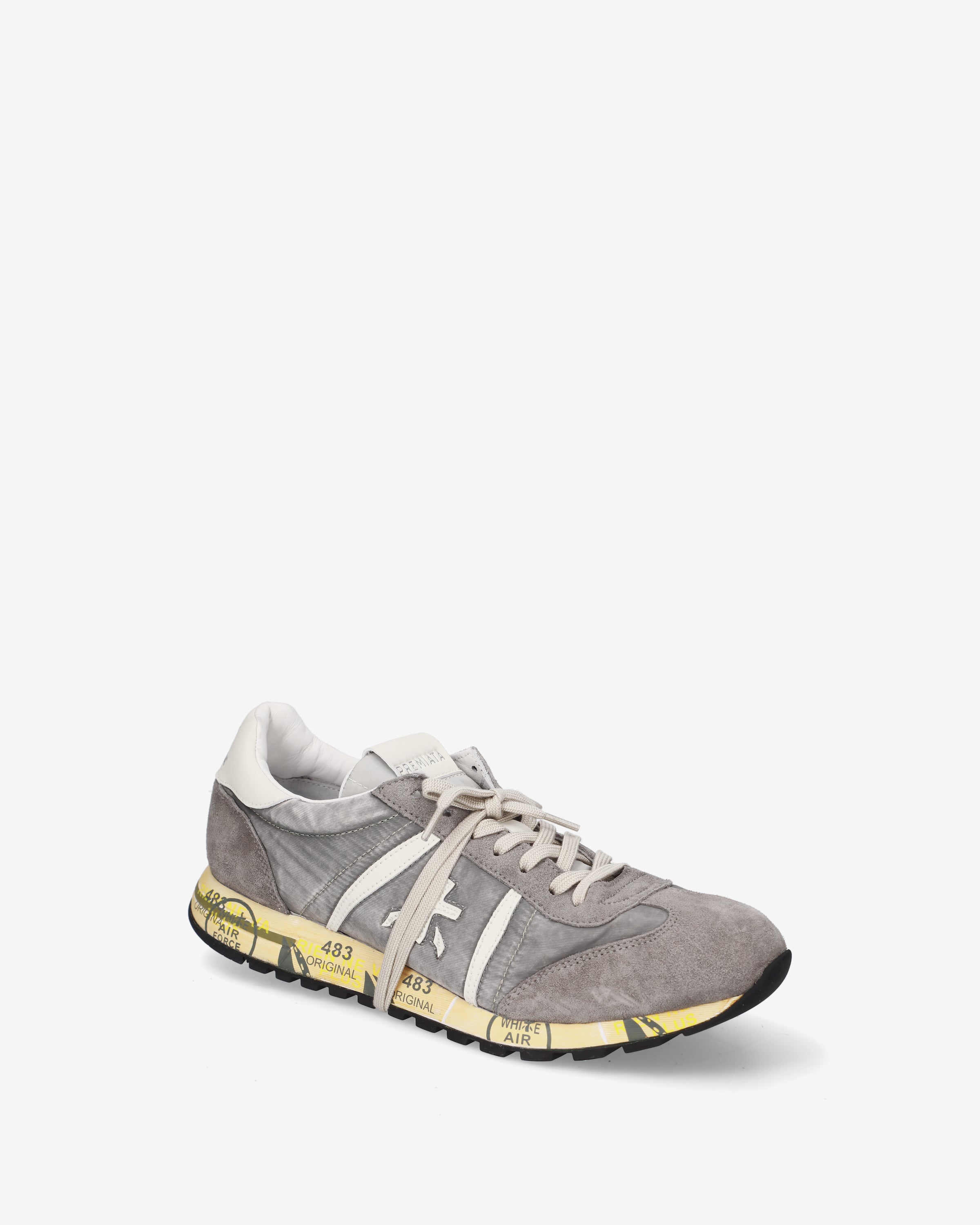 Premiata Lucy 8406 baskets gris tissu daim