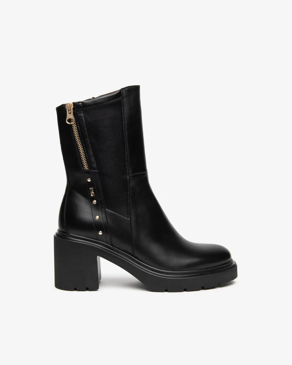 Nero Giardini Ankle Boots Bottines cuir talon 8,5 cm zip