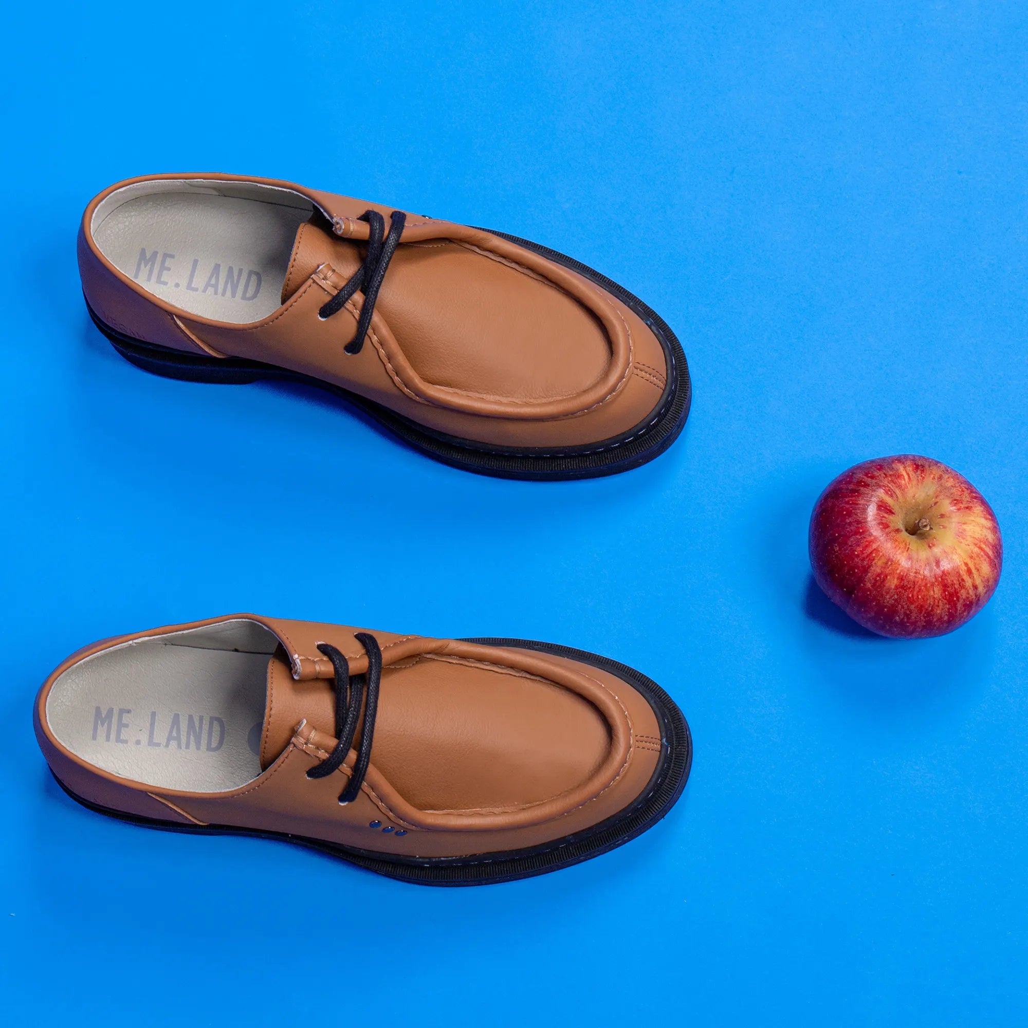 Me.Land Rando derby vegan cuir pomme cognac