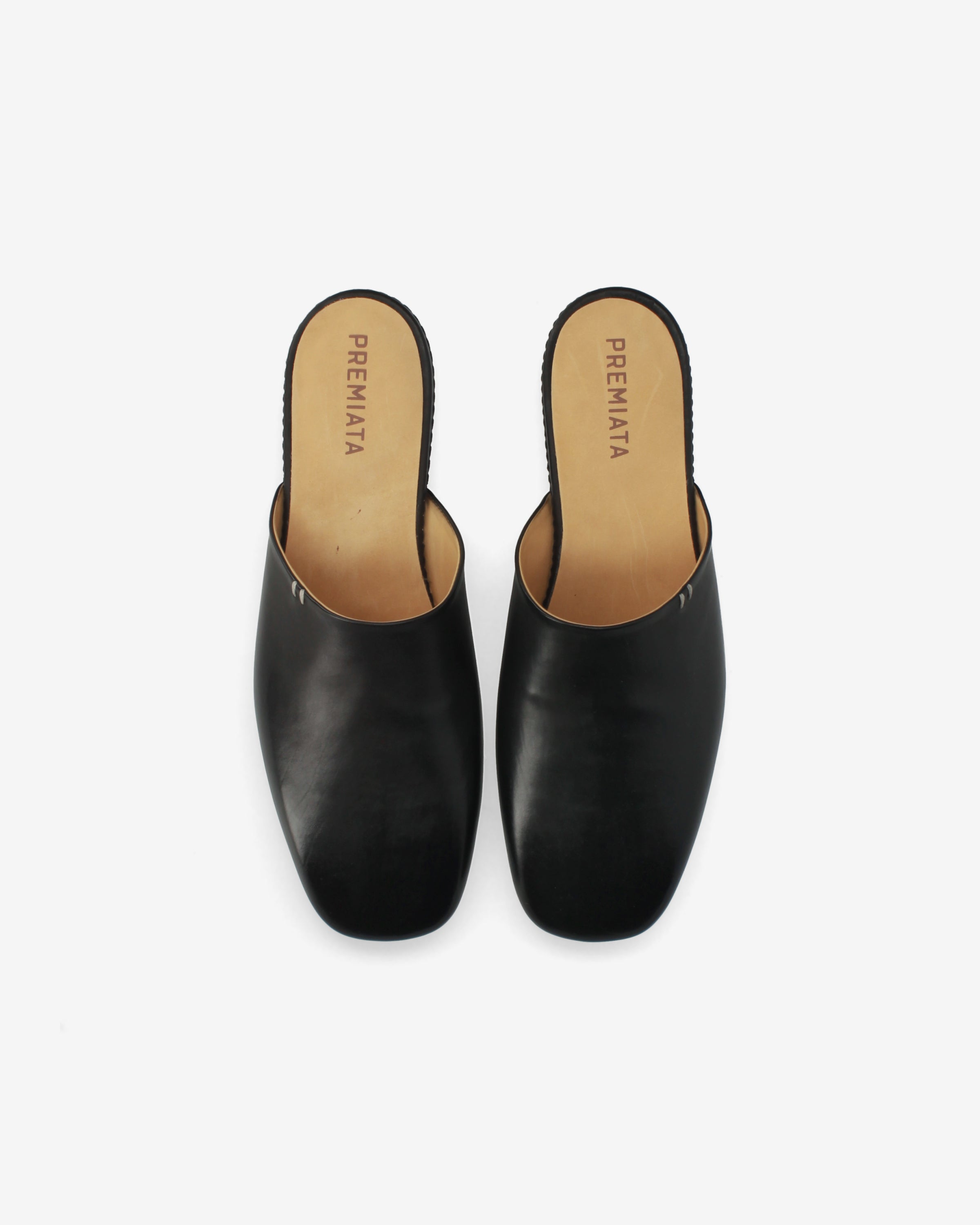 Premiata Black Leather Mules mules cuir noir