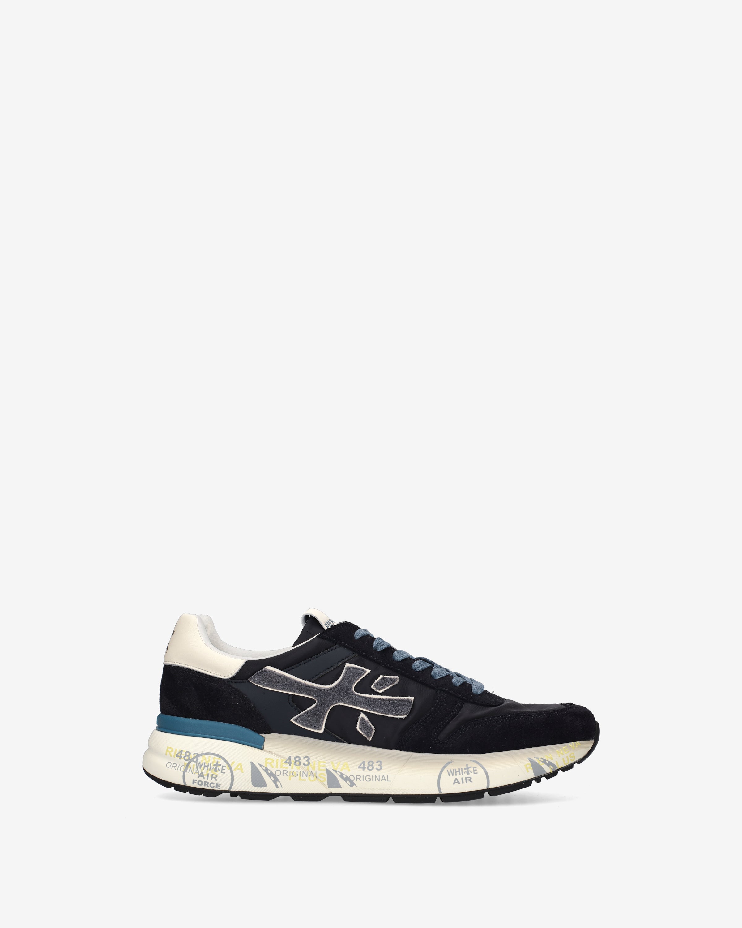Premiata Mick 7716 baskets homme bleu marine daim