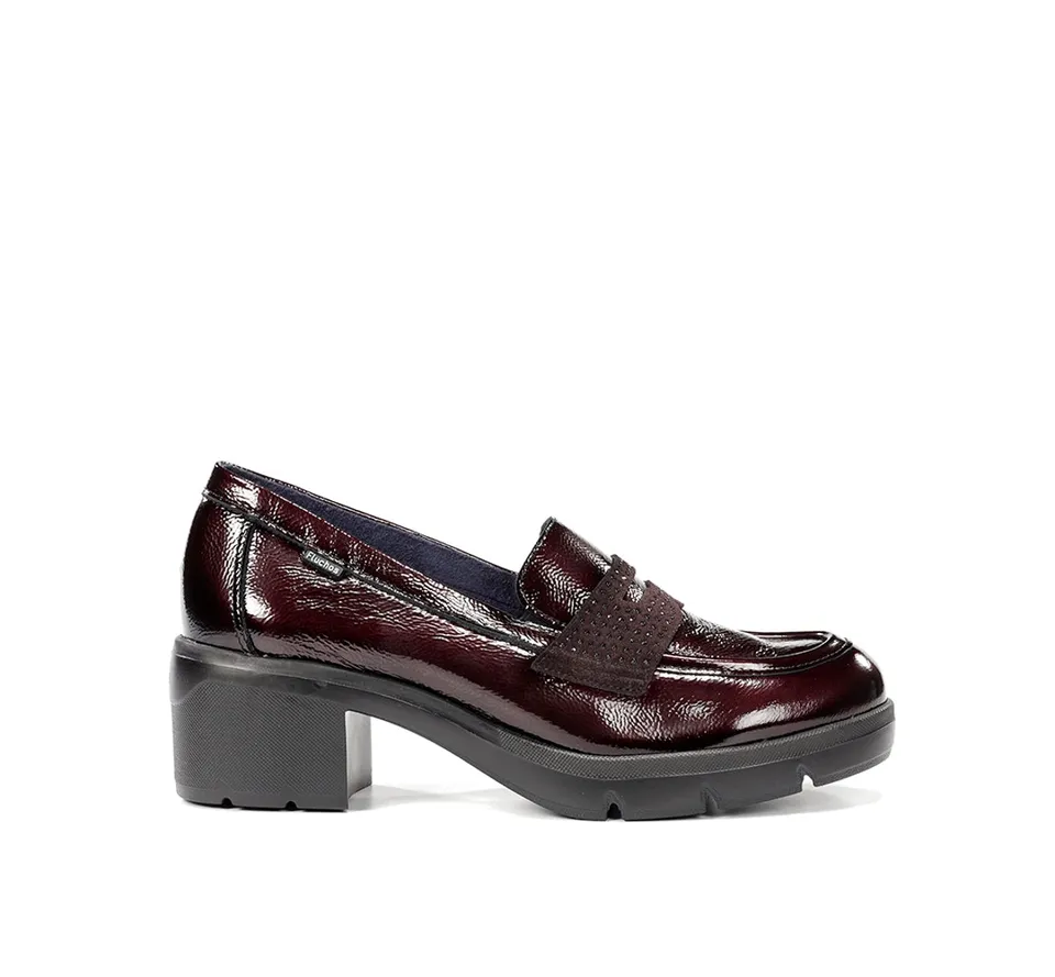 Fluchos Fugaz F2517 Mocassin Bordeaux Femme Track