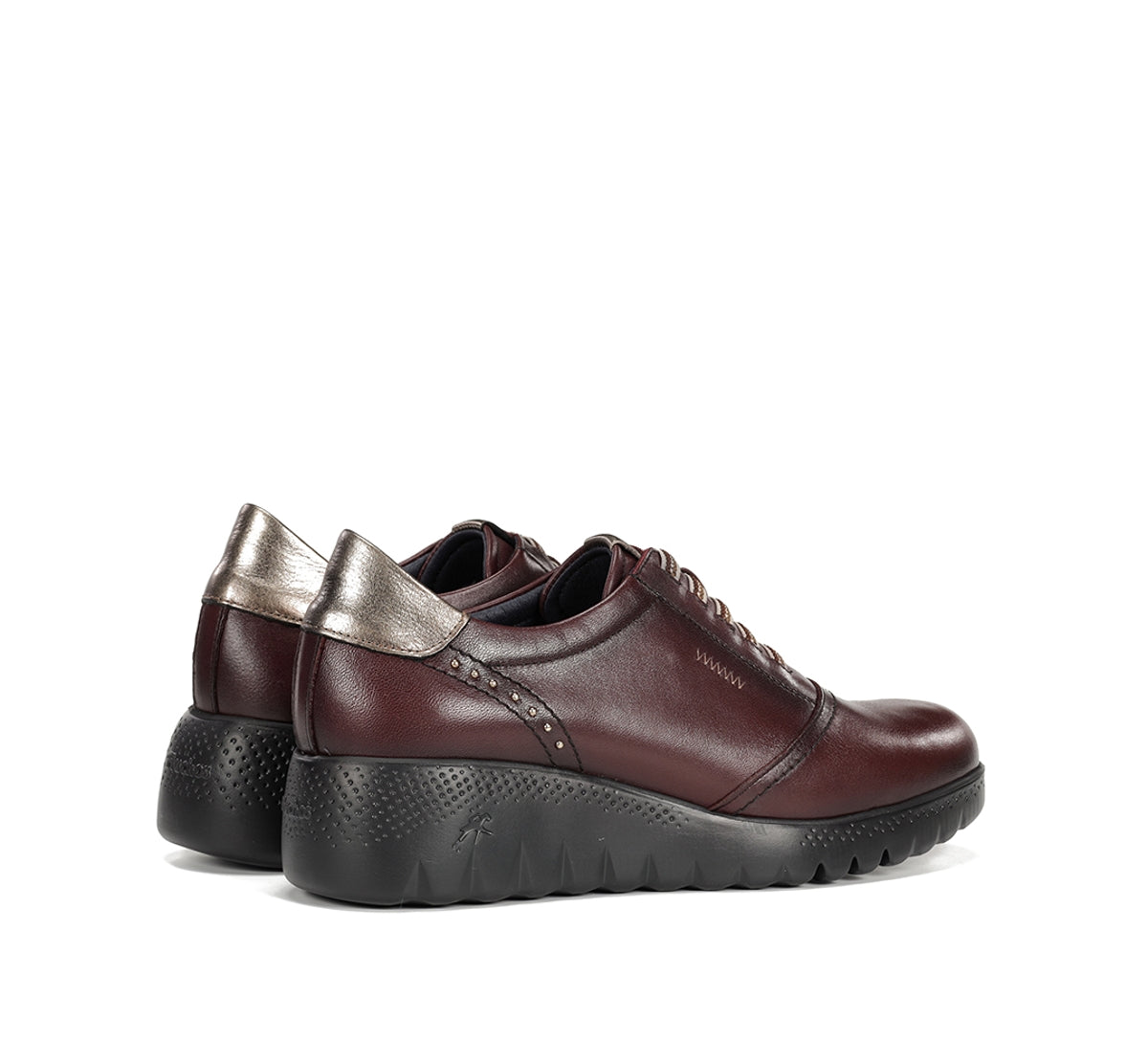 Fluchos Live F2096 baskets bordeaux femme compensées