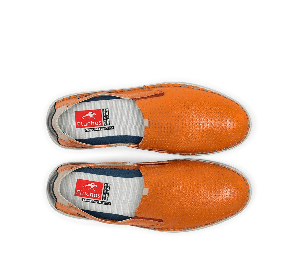 Fluchos Lester F1719 baskets slip on orange homme