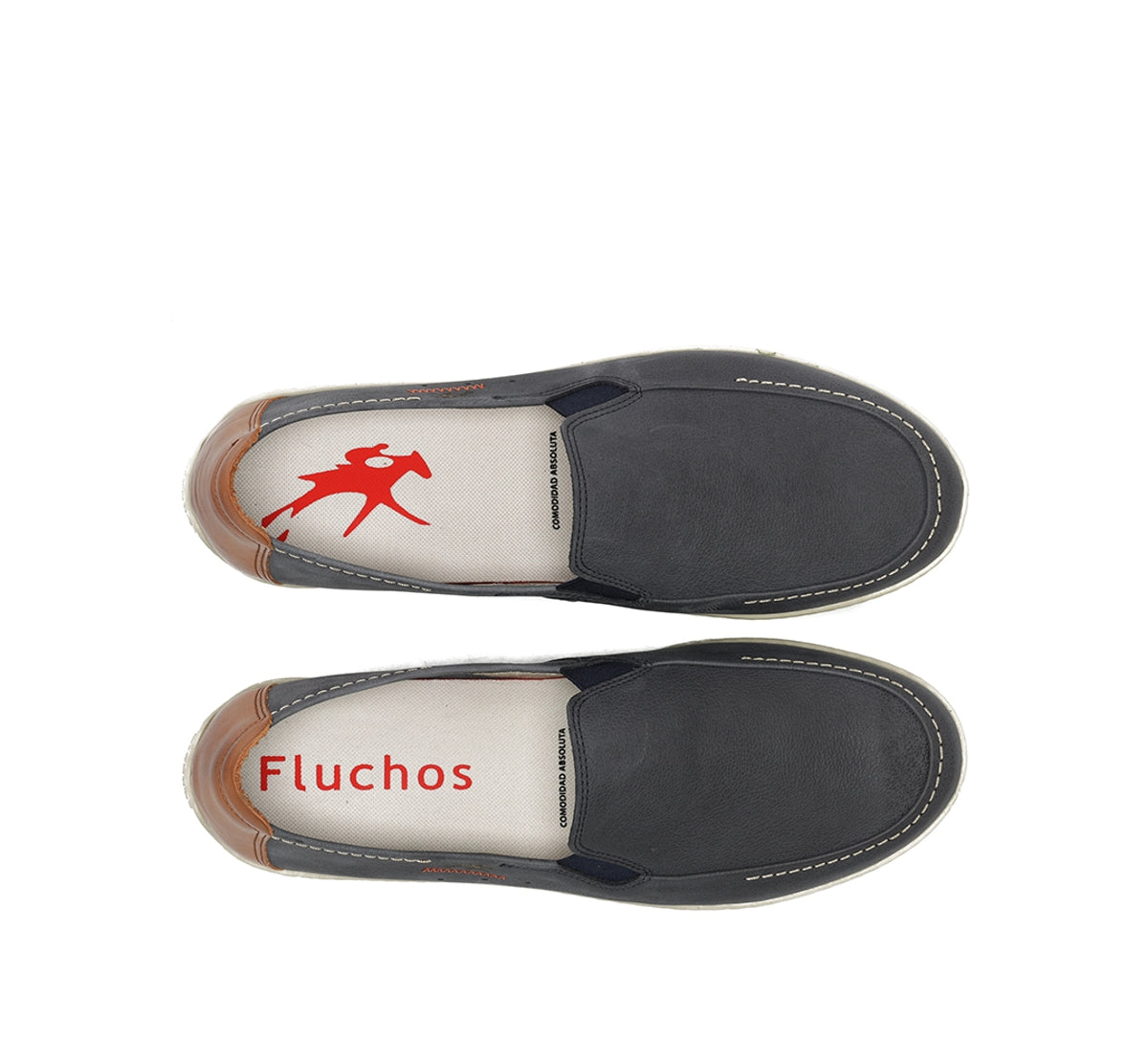 Fluchos Andy F2370 slip on homme bleu confort
