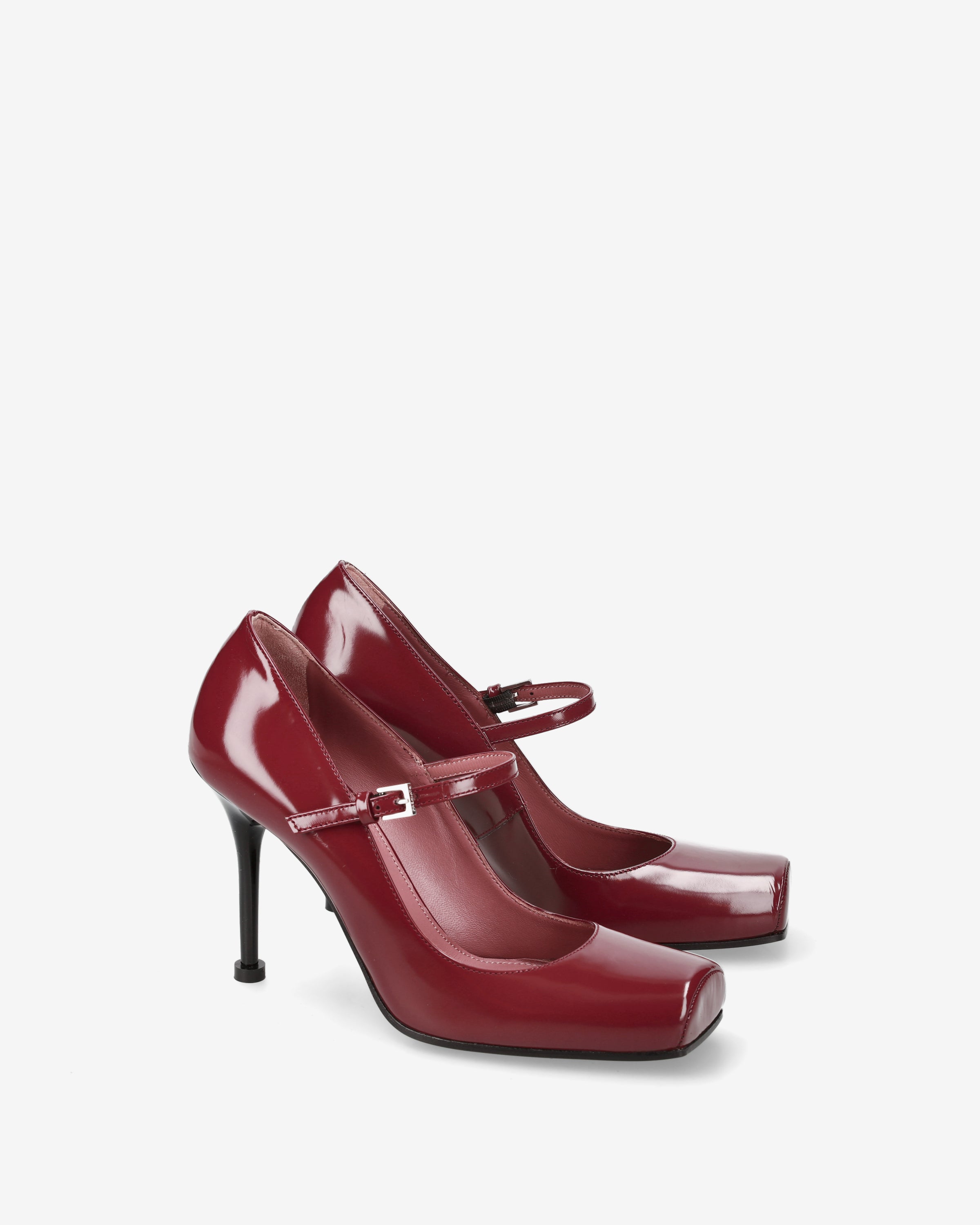 Premiata Mary Jane escarpins vernis bordeaux talon 10 cm