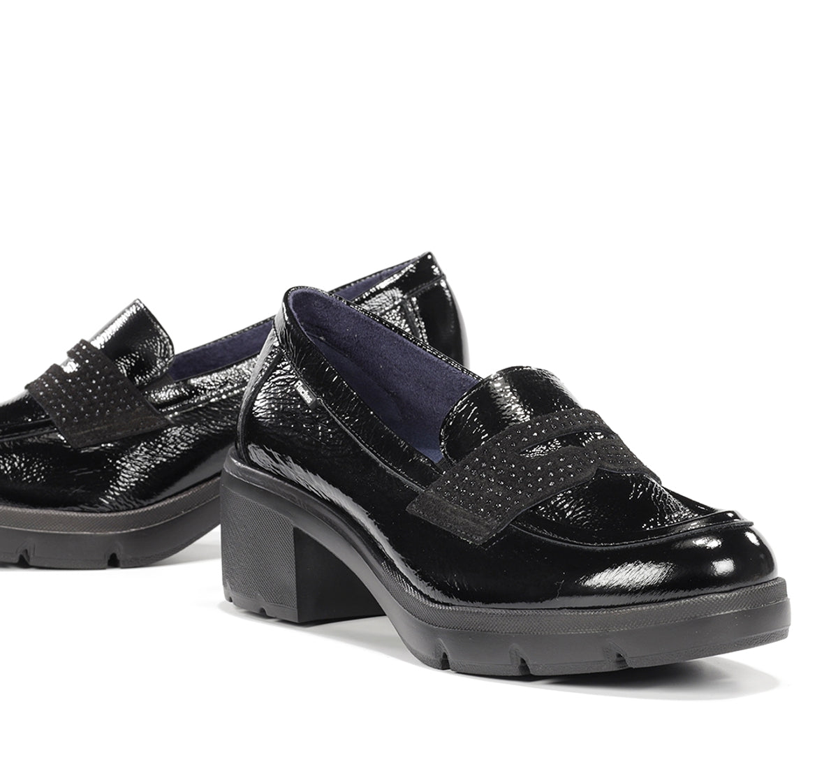 Fluchos Fugaz F2517 mocassins noir femme talon track