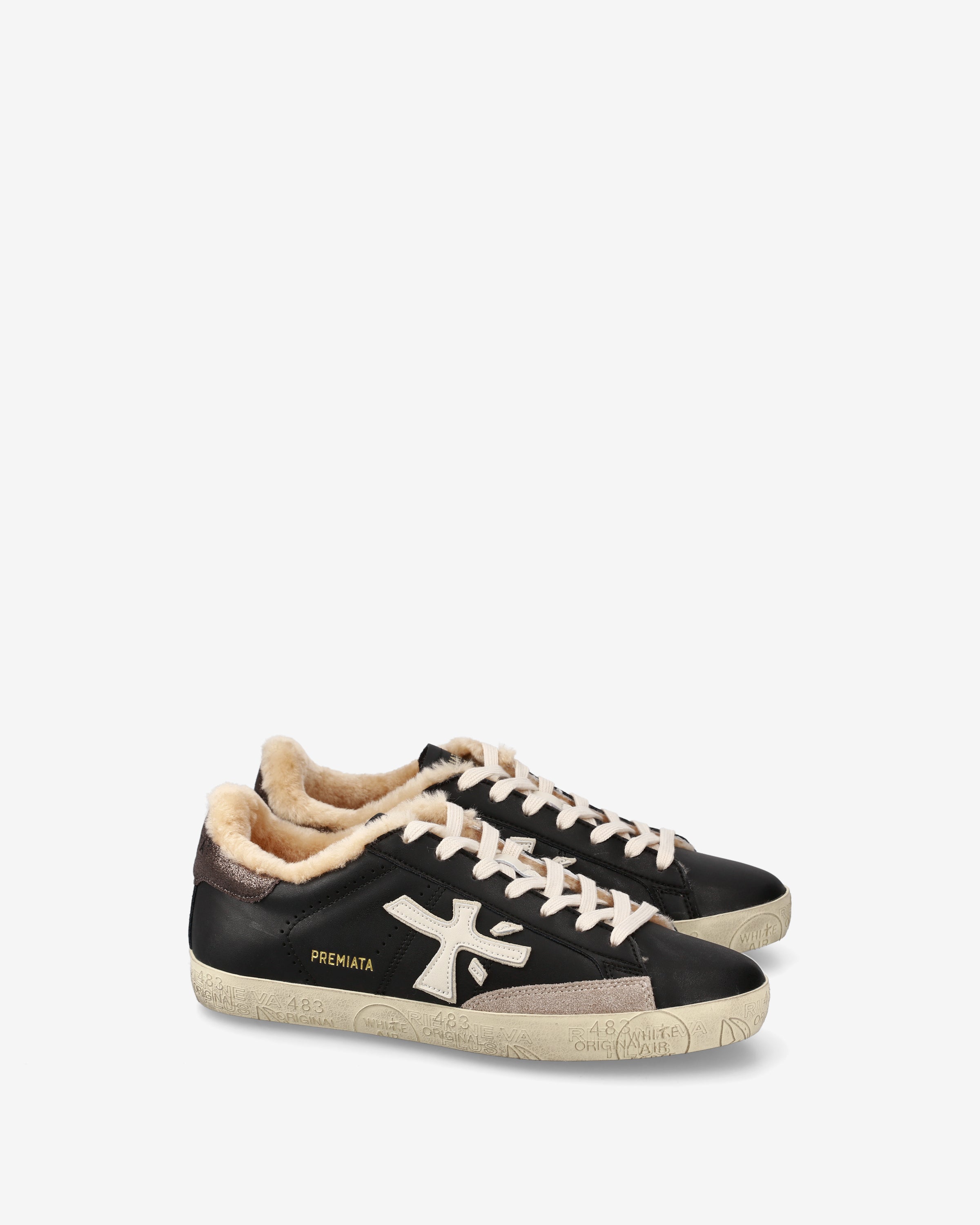 Premiata Stevend 7603M sneakers cuir blanc crème femme