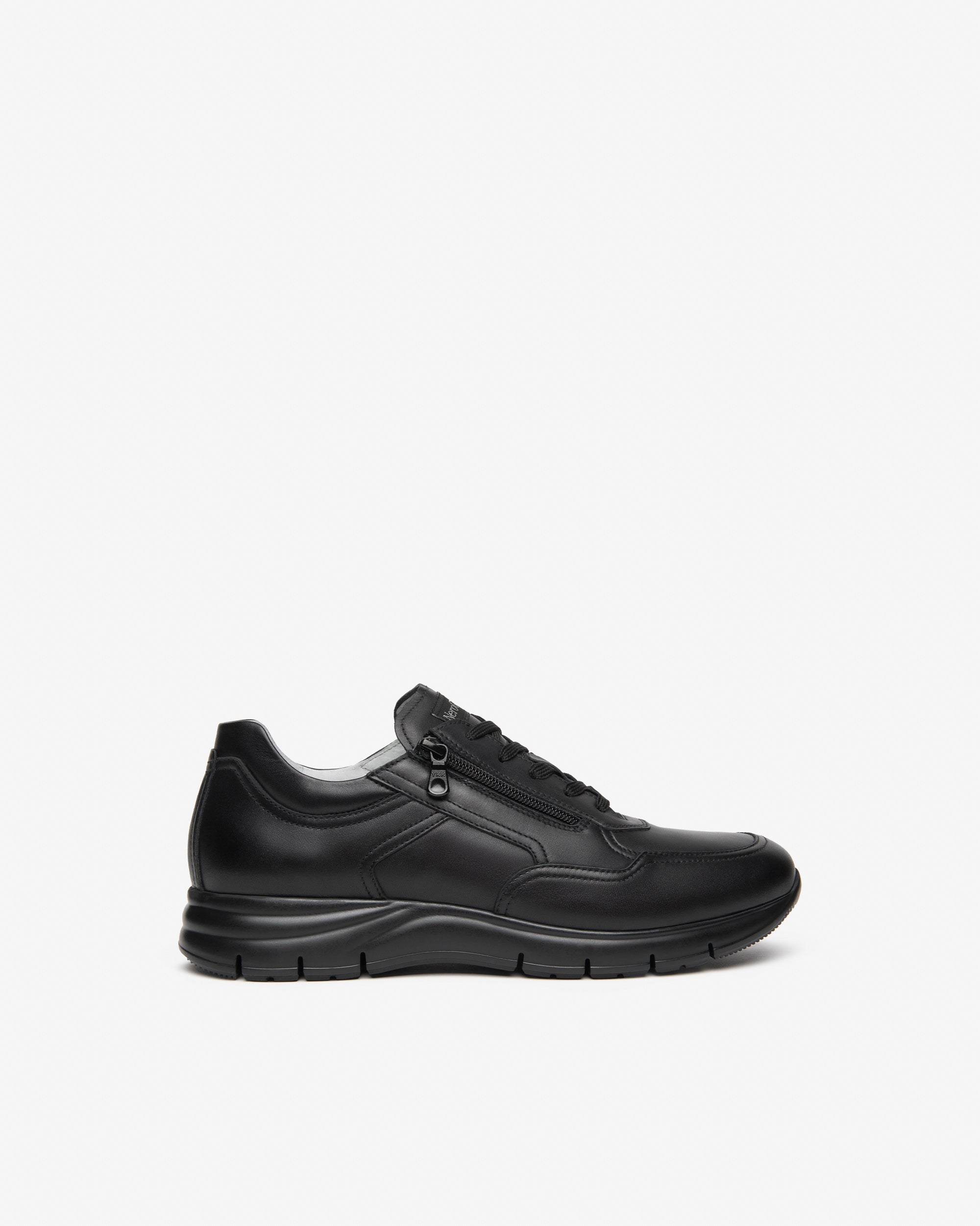 Nero Giardini Sneakers Baskets Cuir Homme Zip
