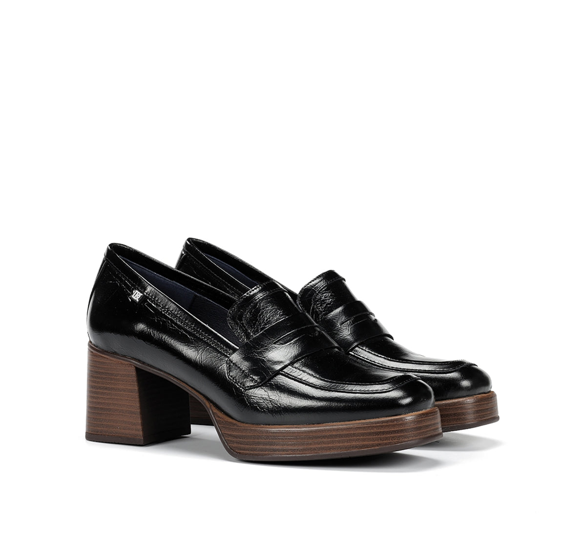 Fluchos Dorking Cristel D9334 mocassins noir plateforme